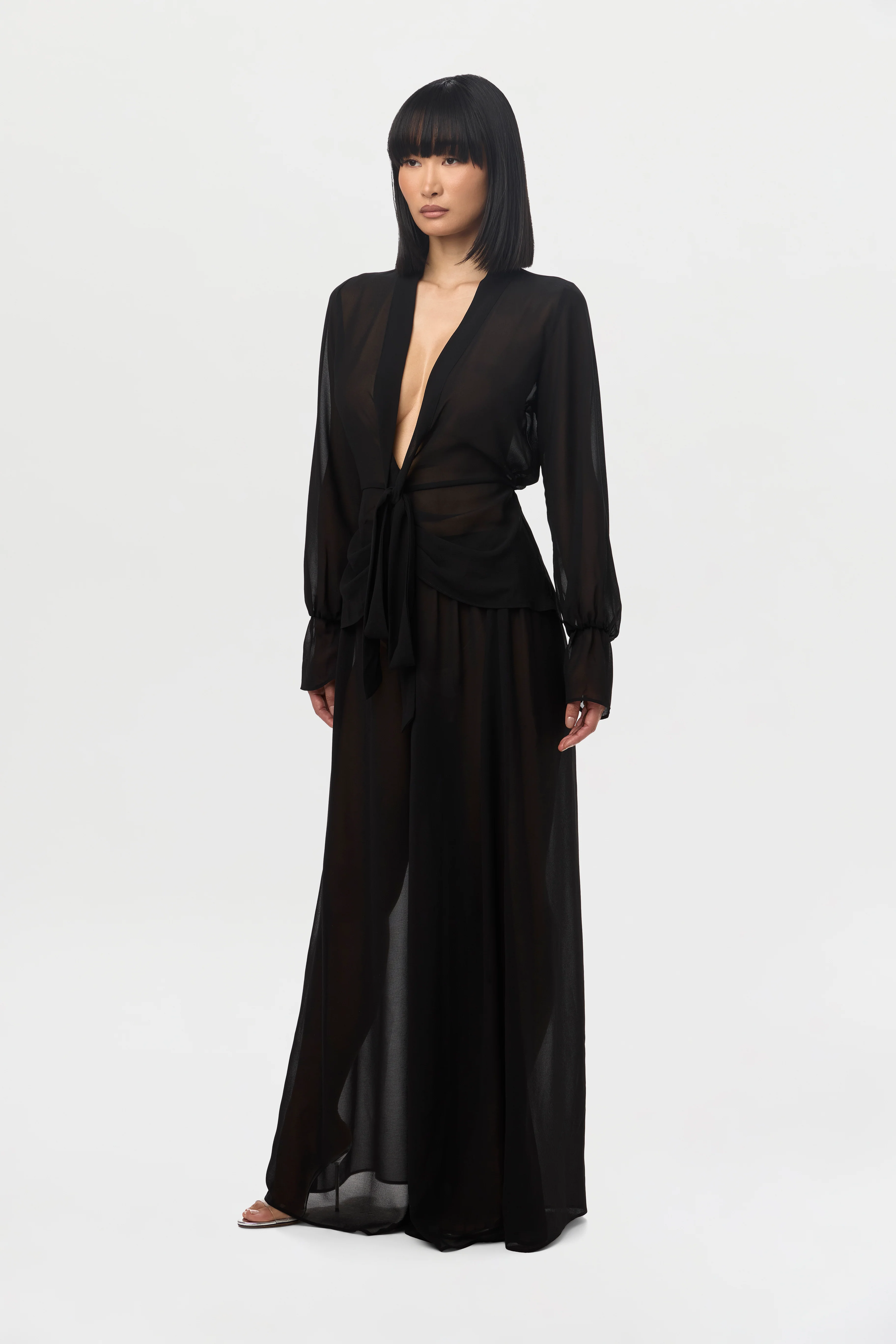 Chiffon Wide Leg Pants - Image 6