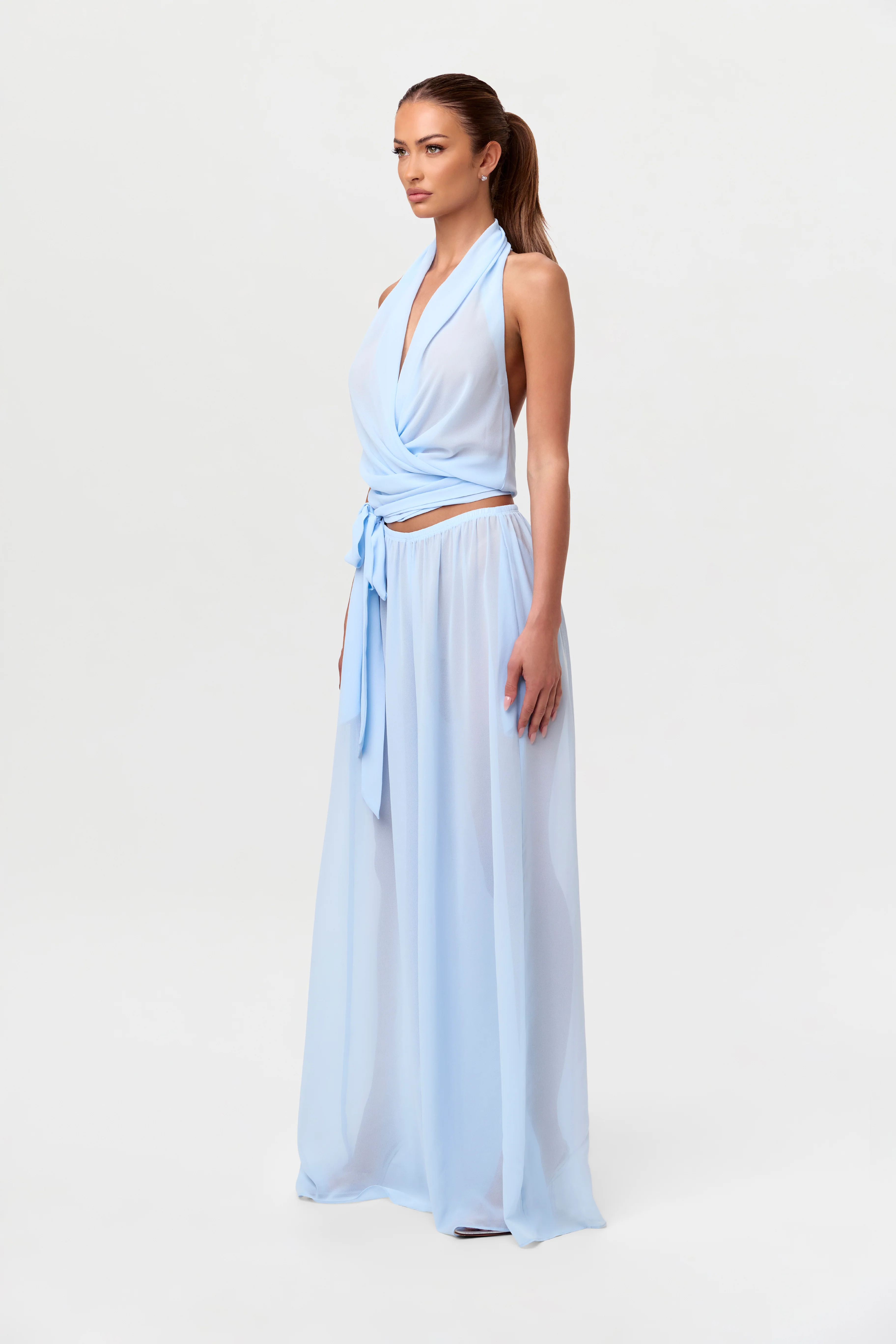 Chiffon Wide Leg Pants - Image 8