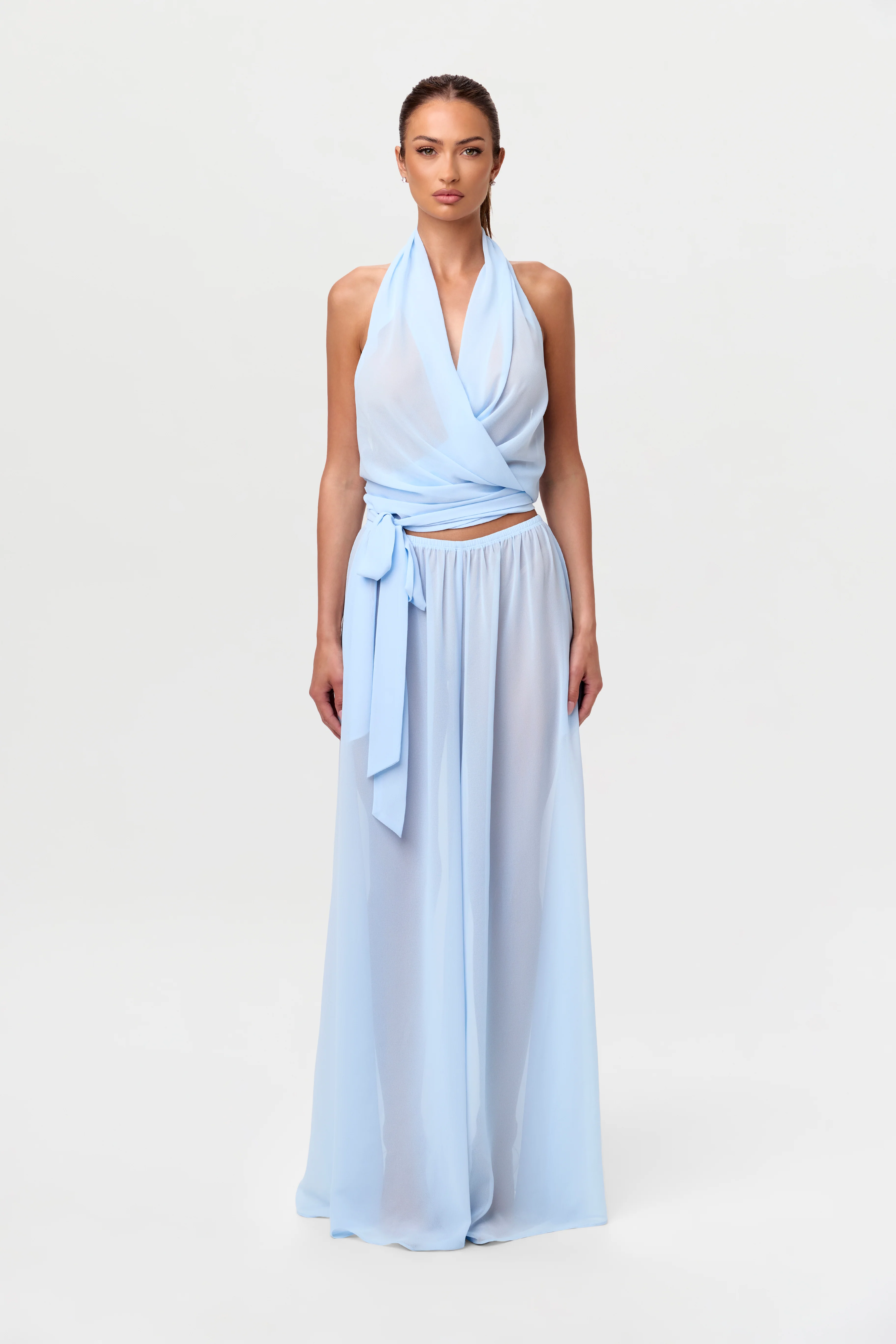 Chiffon Wide Leg Pants - Image 9