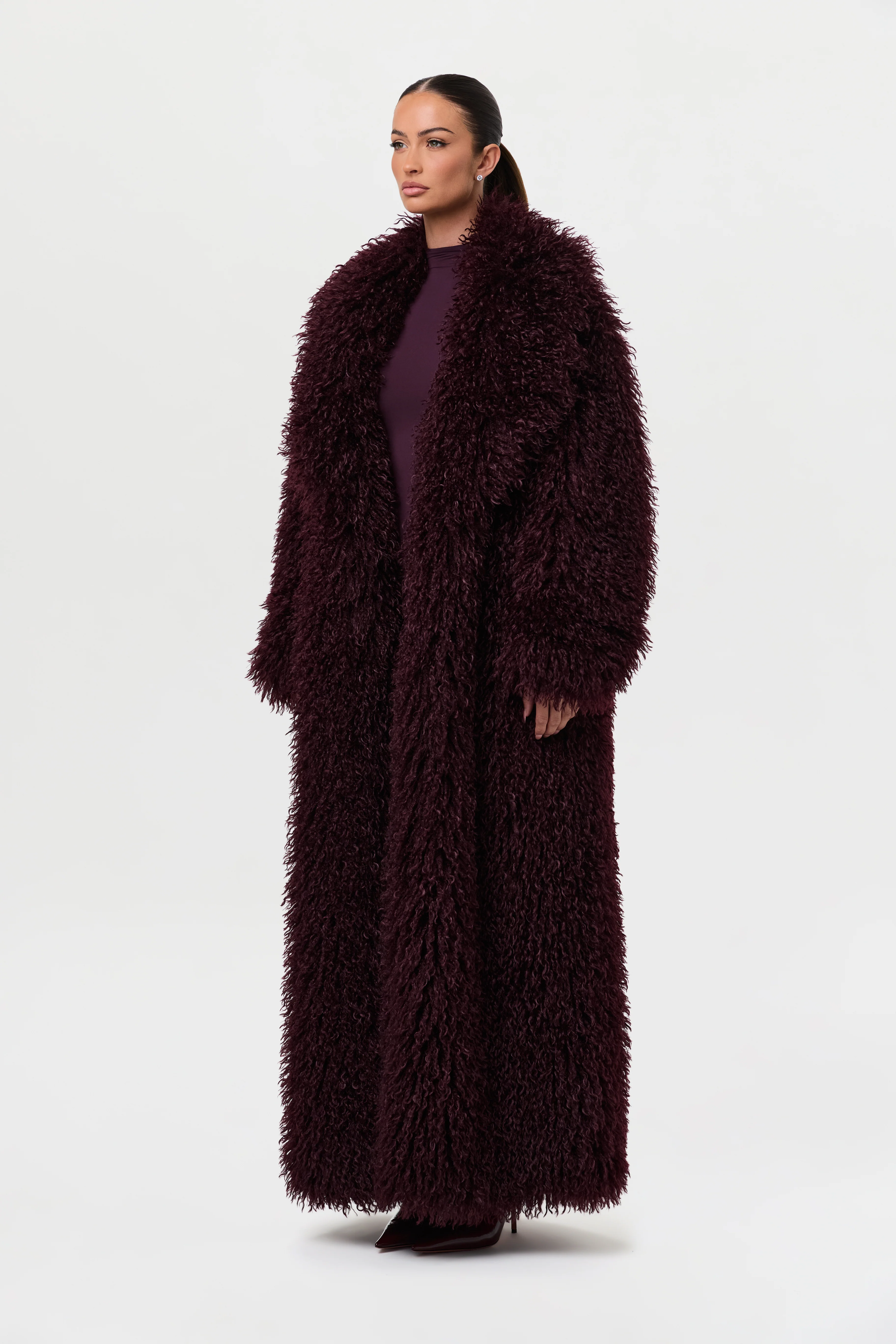 Faux Fur Plush Long Coat - Image 25