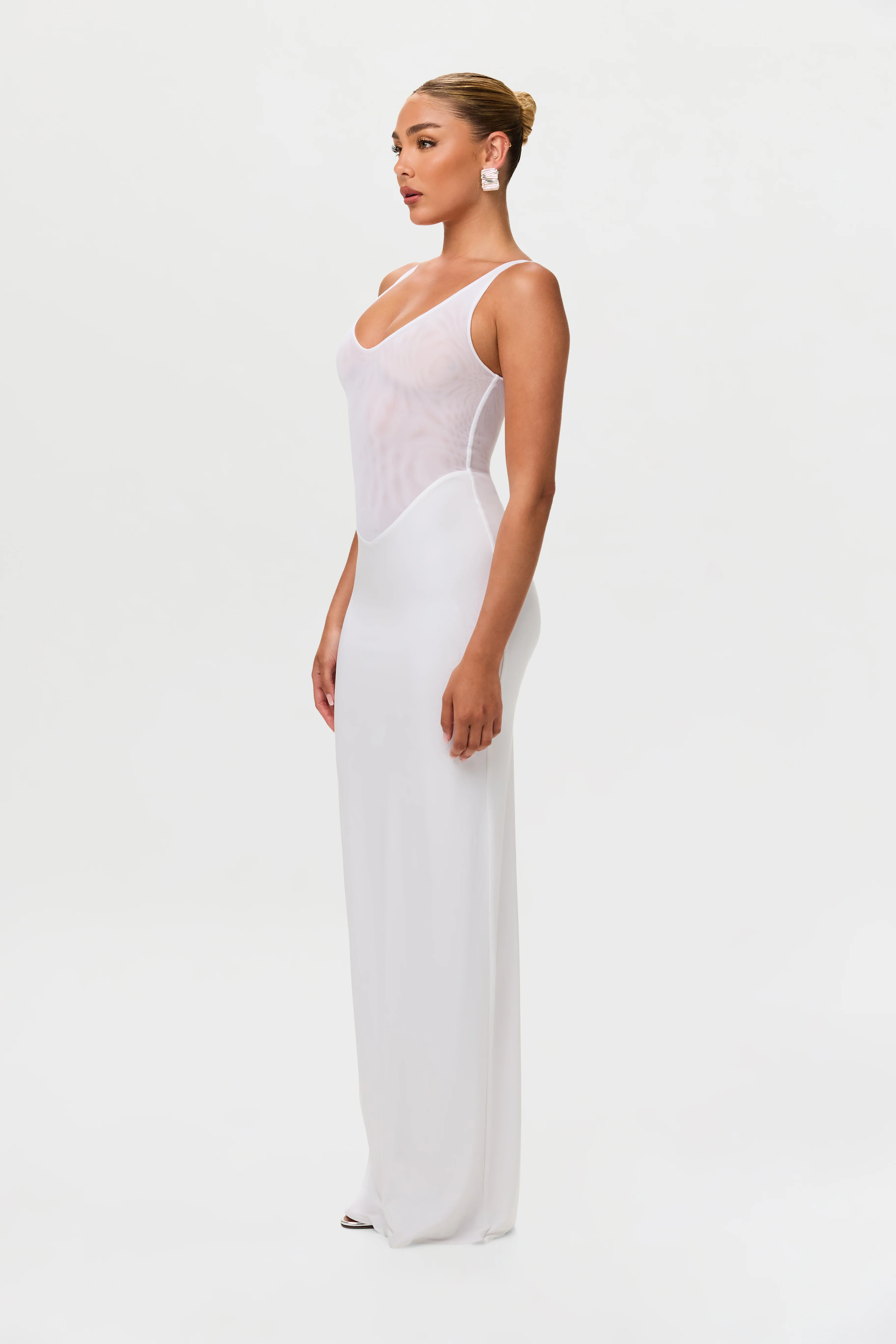 Hourglass Mesh Tank Maxi Dress - Image 3