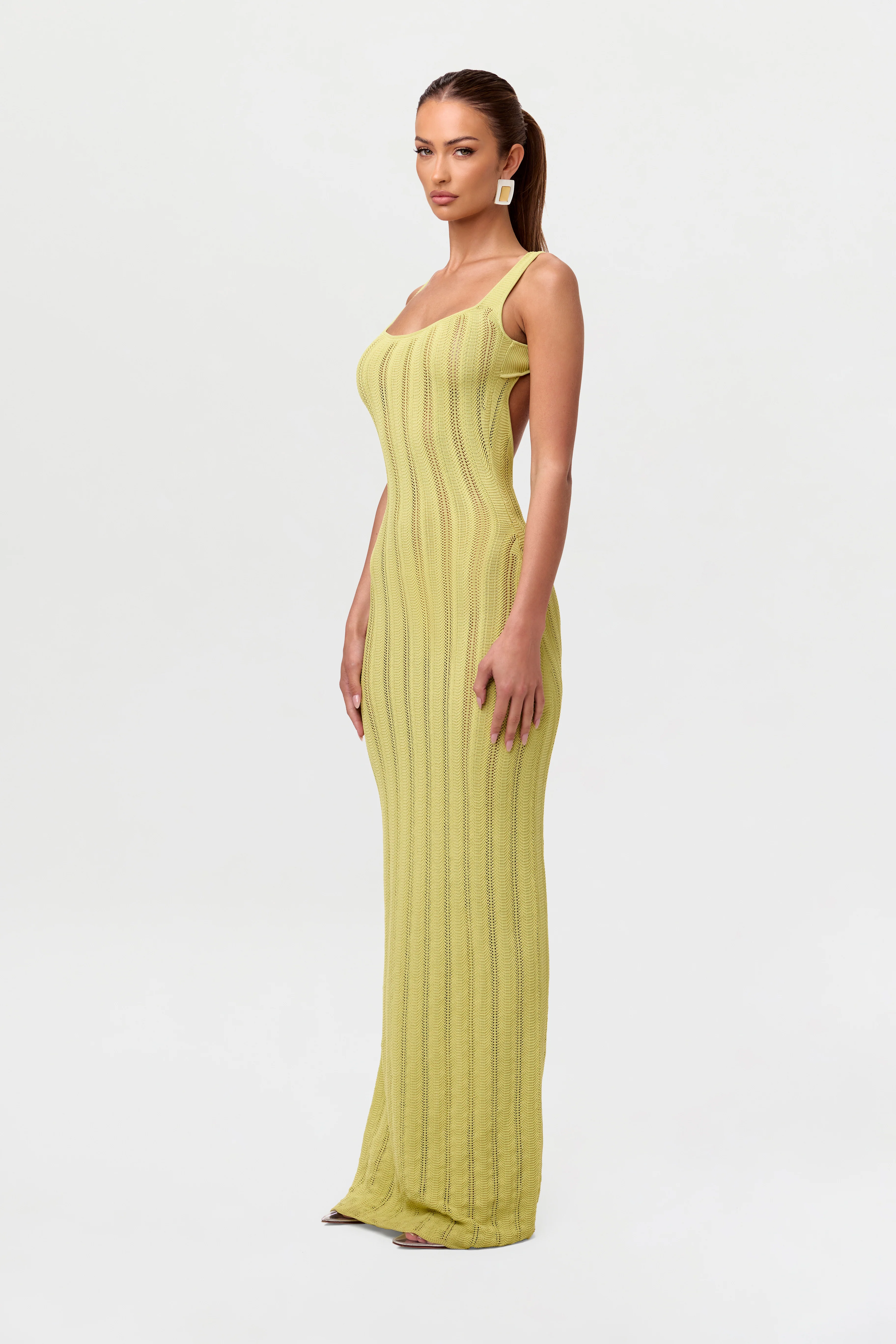 Knit Open Back Maxi Dress - Image 10