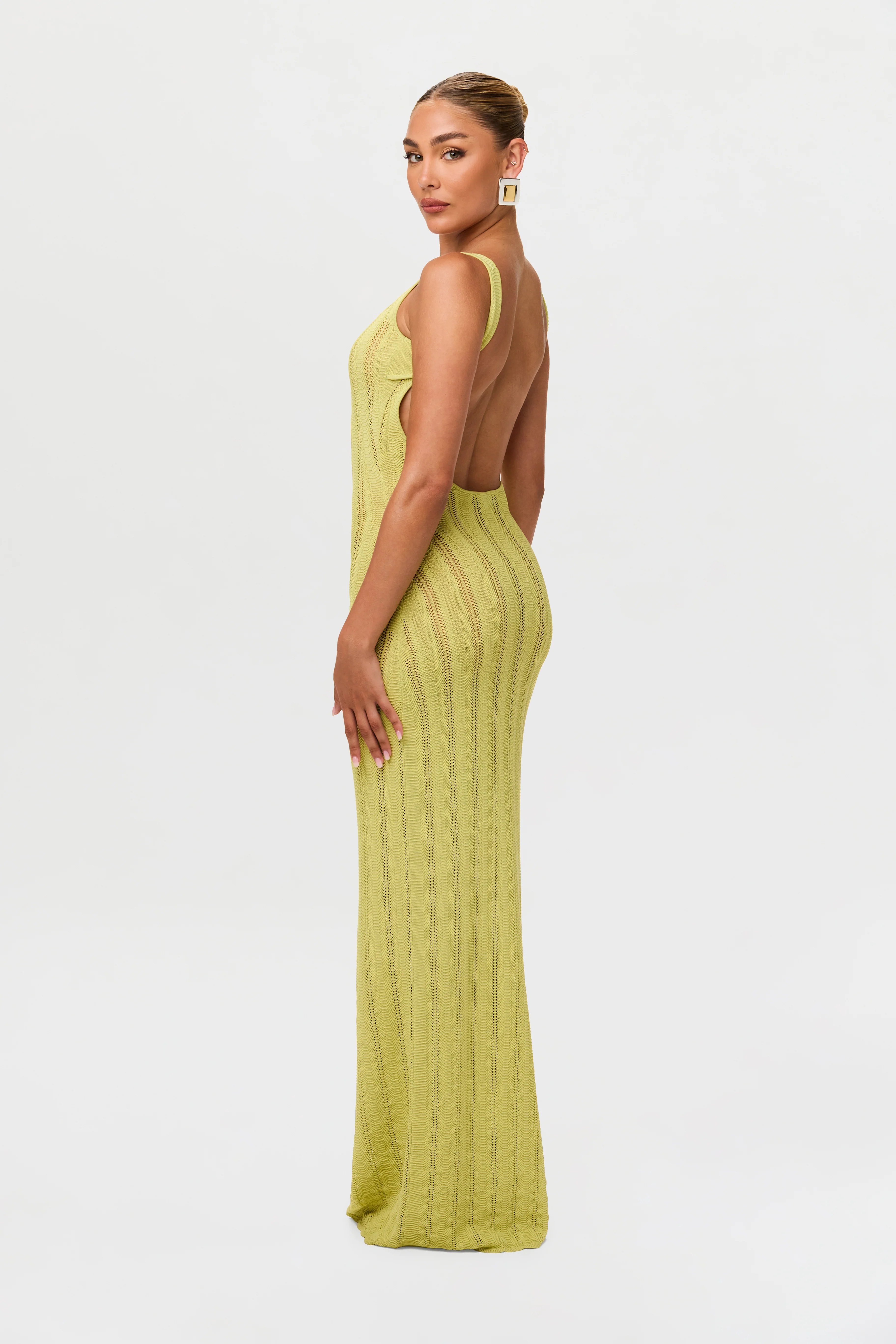Knit Open Back Maxi Dress - Image 15
