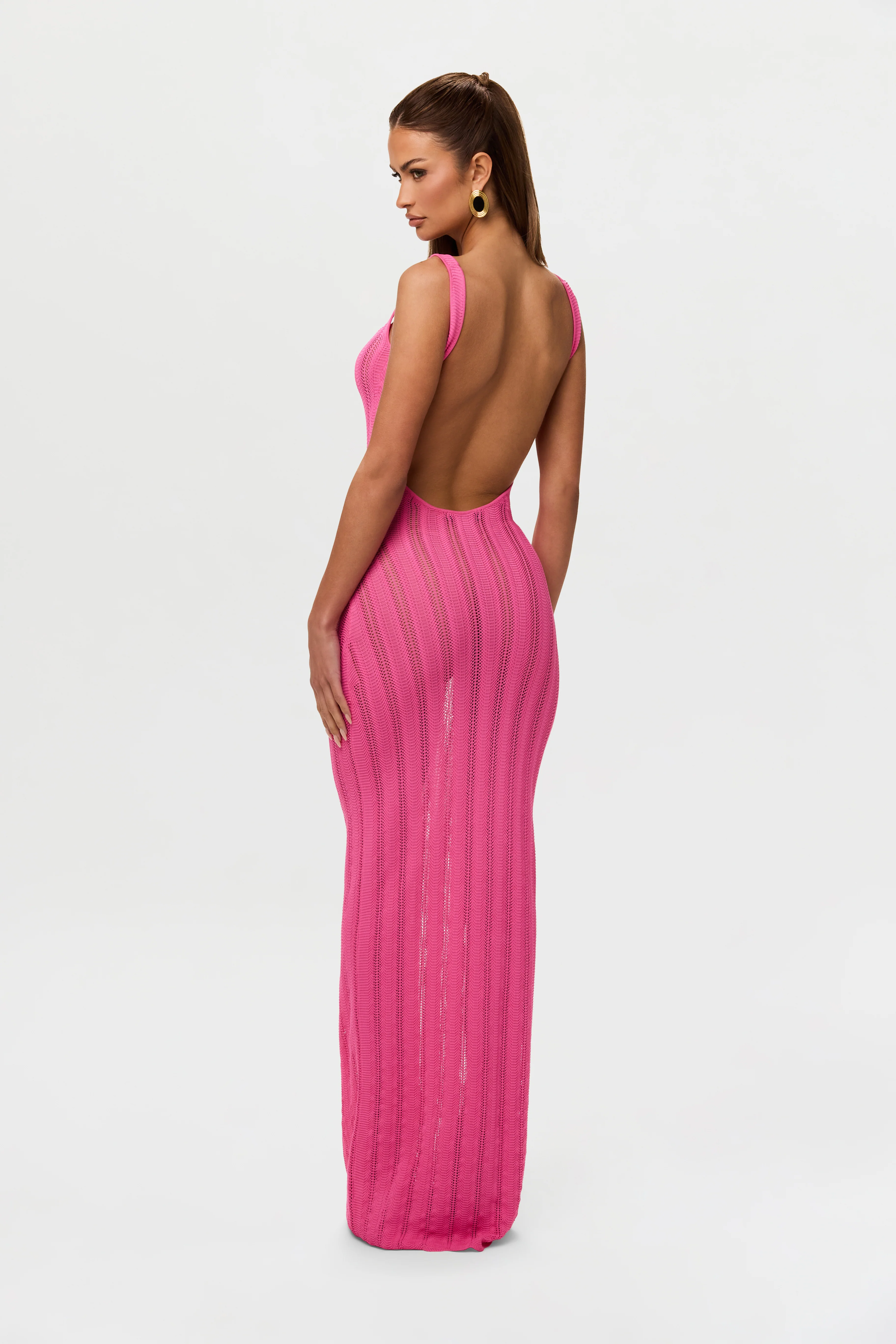 Knit Open Back Maxi Dress - Image 17