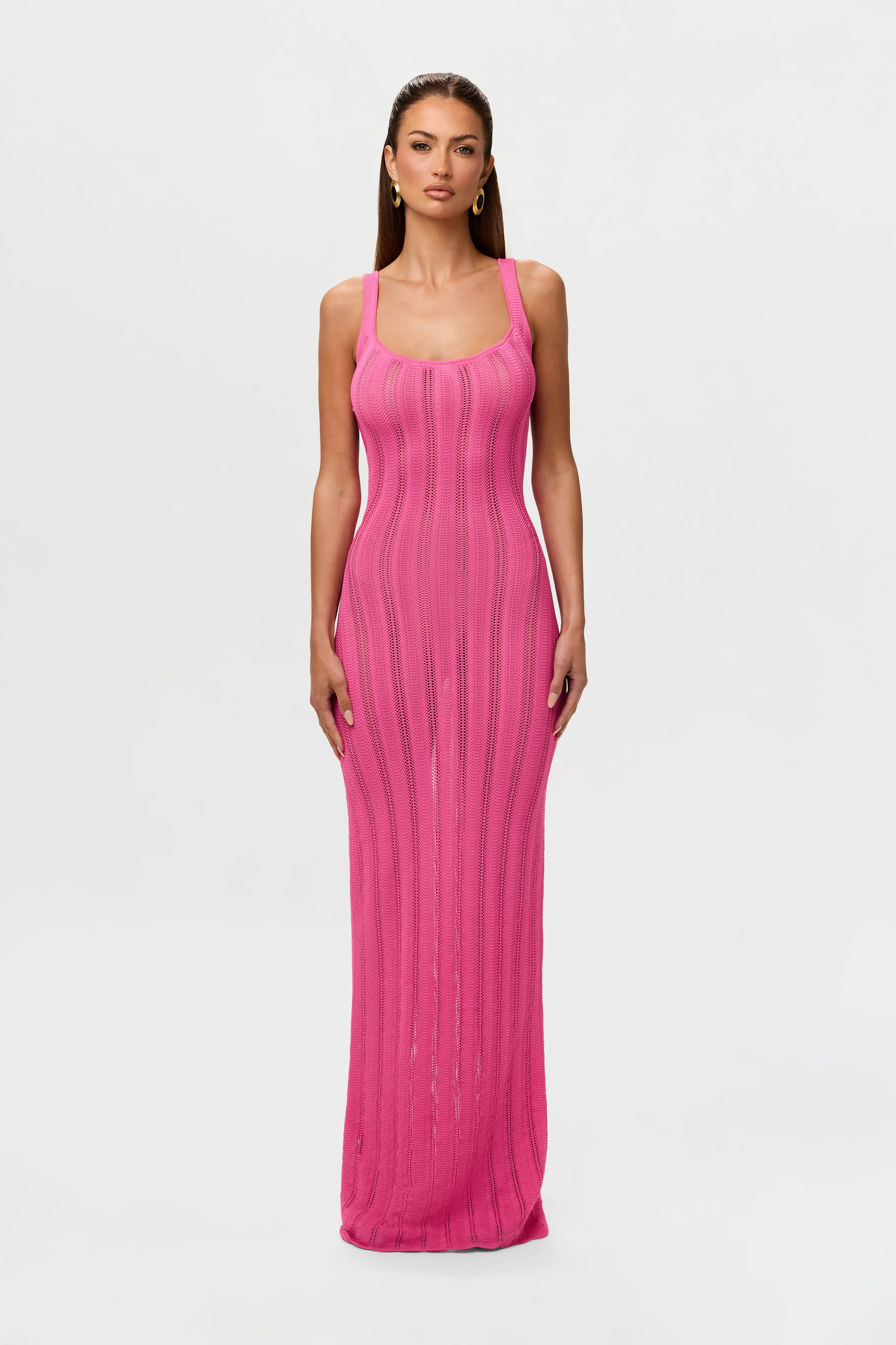 Knit Open Back Maxi Dress - Image 19
