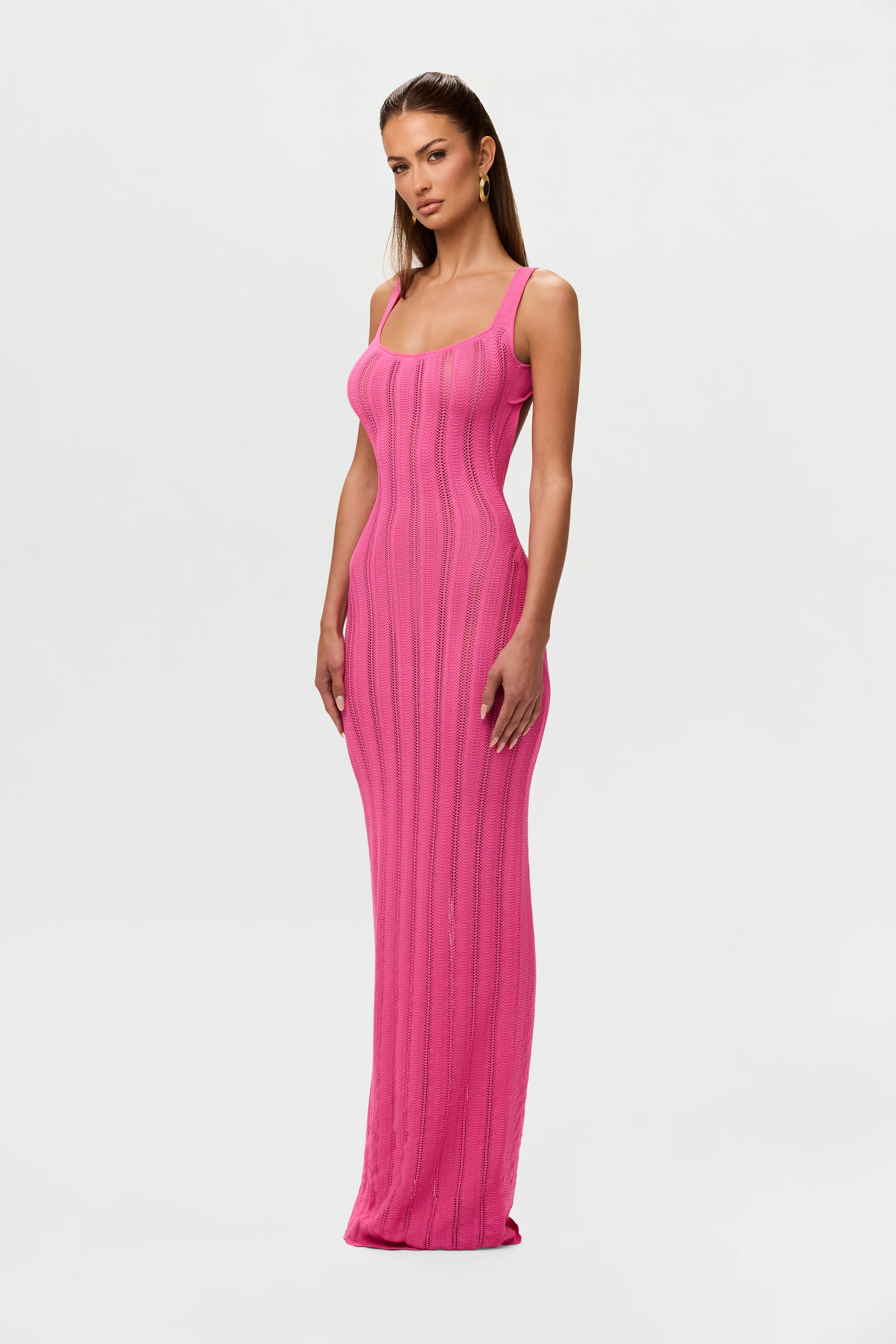Knit Open Back Maxi Dress - Image 20