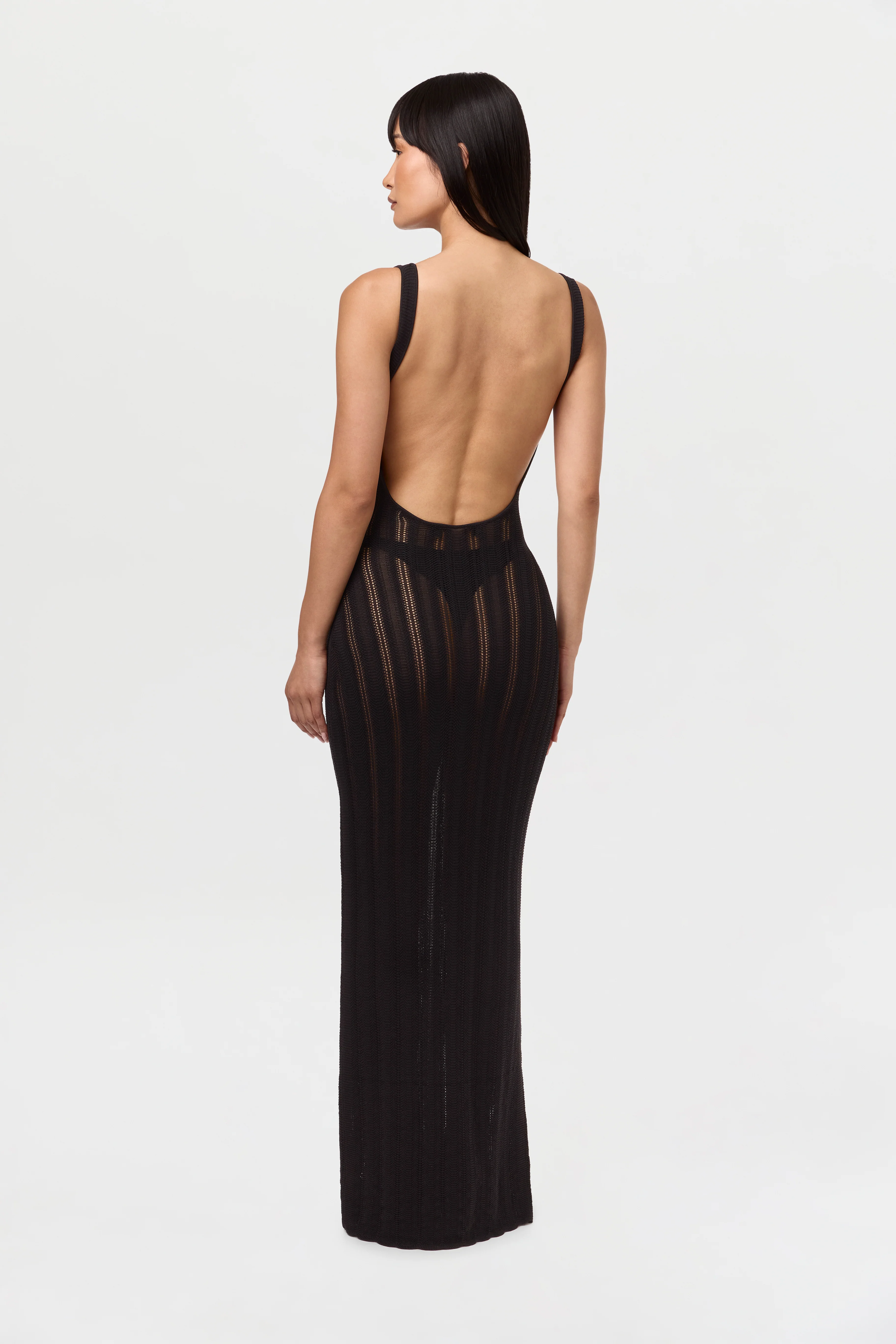 Knit Open Back Maxi Dress - Image 6