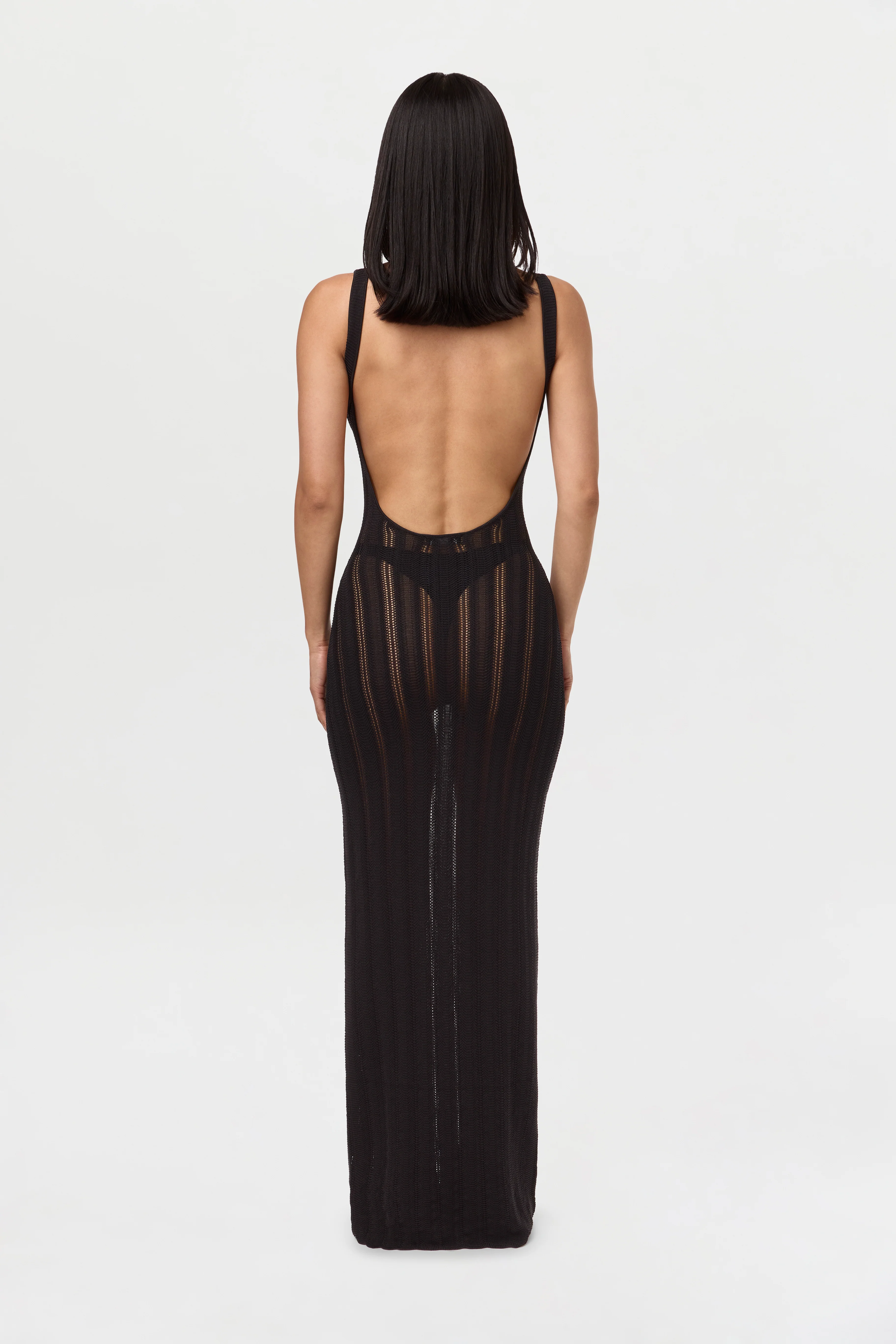 Knit Open Back Maxi Dress - Image 8
