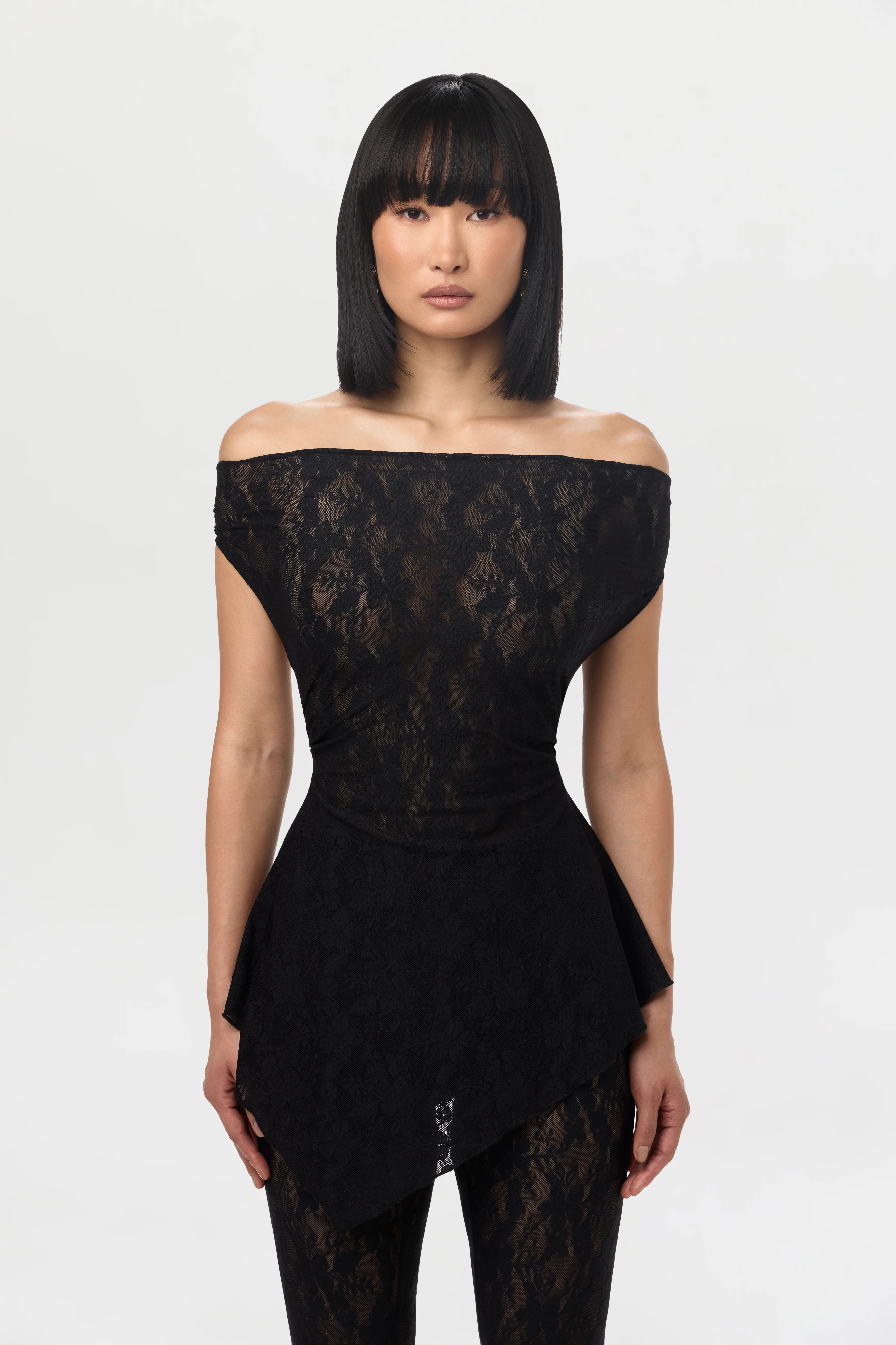 Stretch Lace Off-Shoulder Top - Image 13