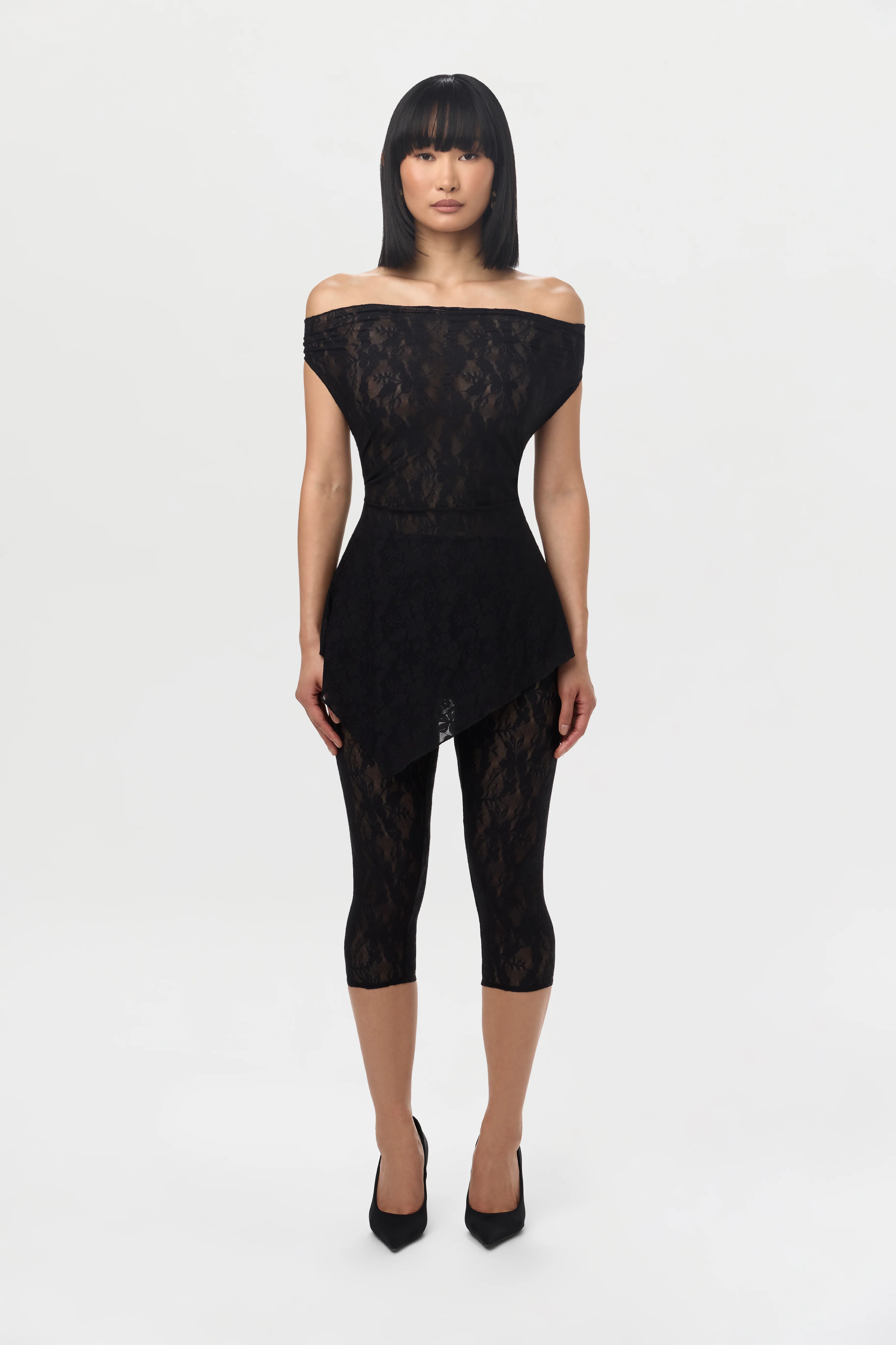 Stretch Lace Off-Shoulder Top - Image 14