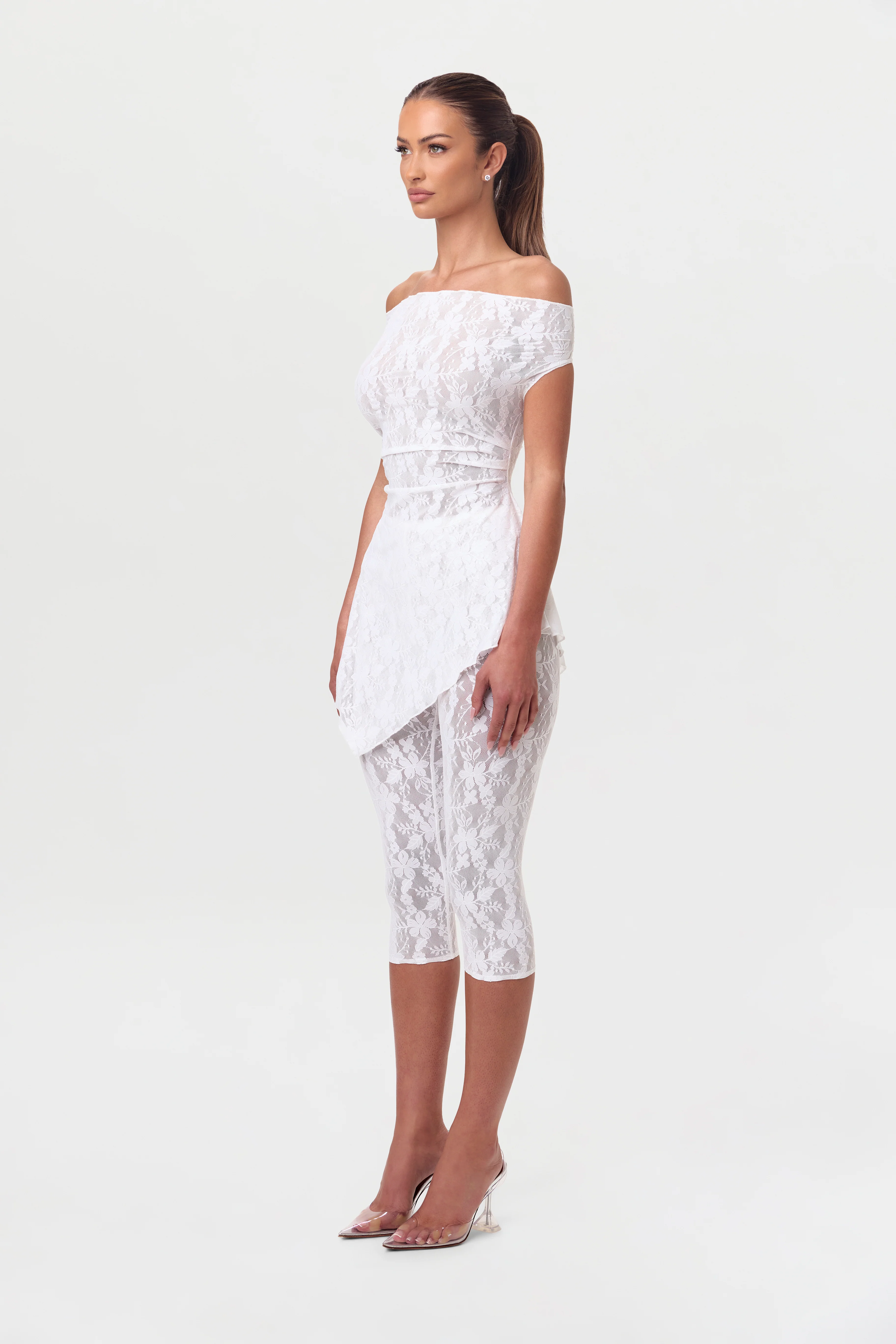 Stretch Lace Off-Shoulder Top - Image 7