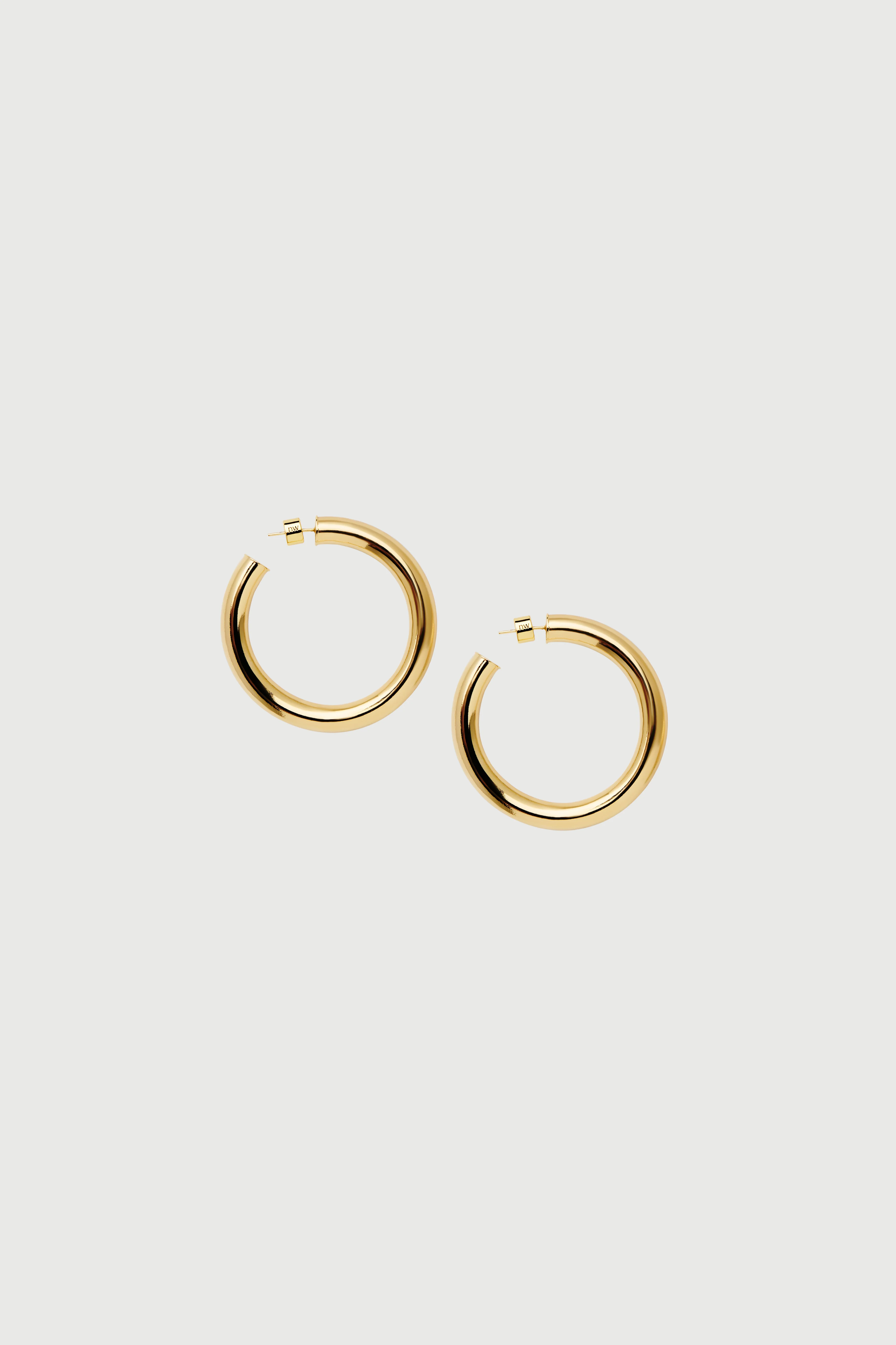 Gold Medium Hoops - Image 3