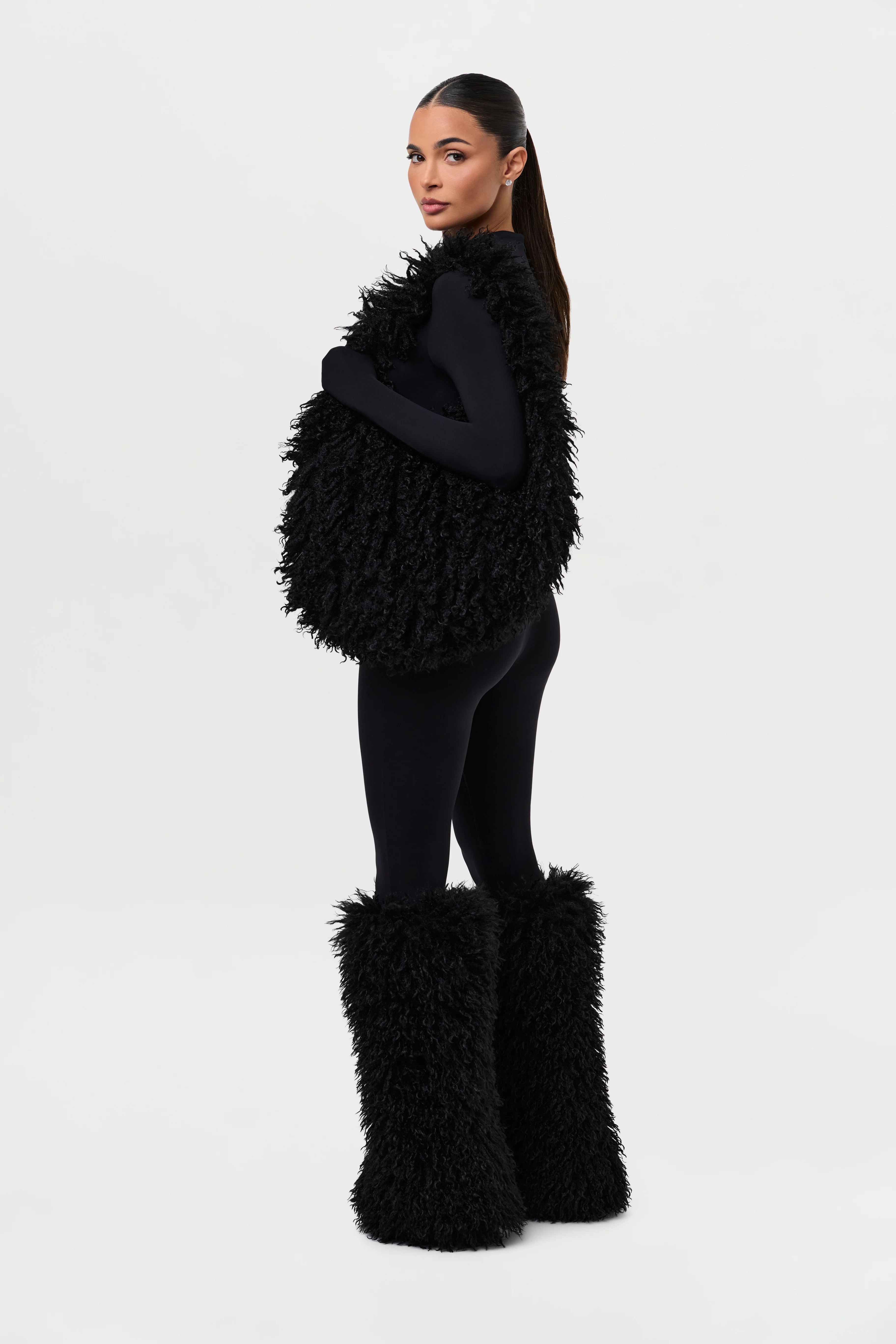 Faux Fur Plush Leg Warmers - Image 17
