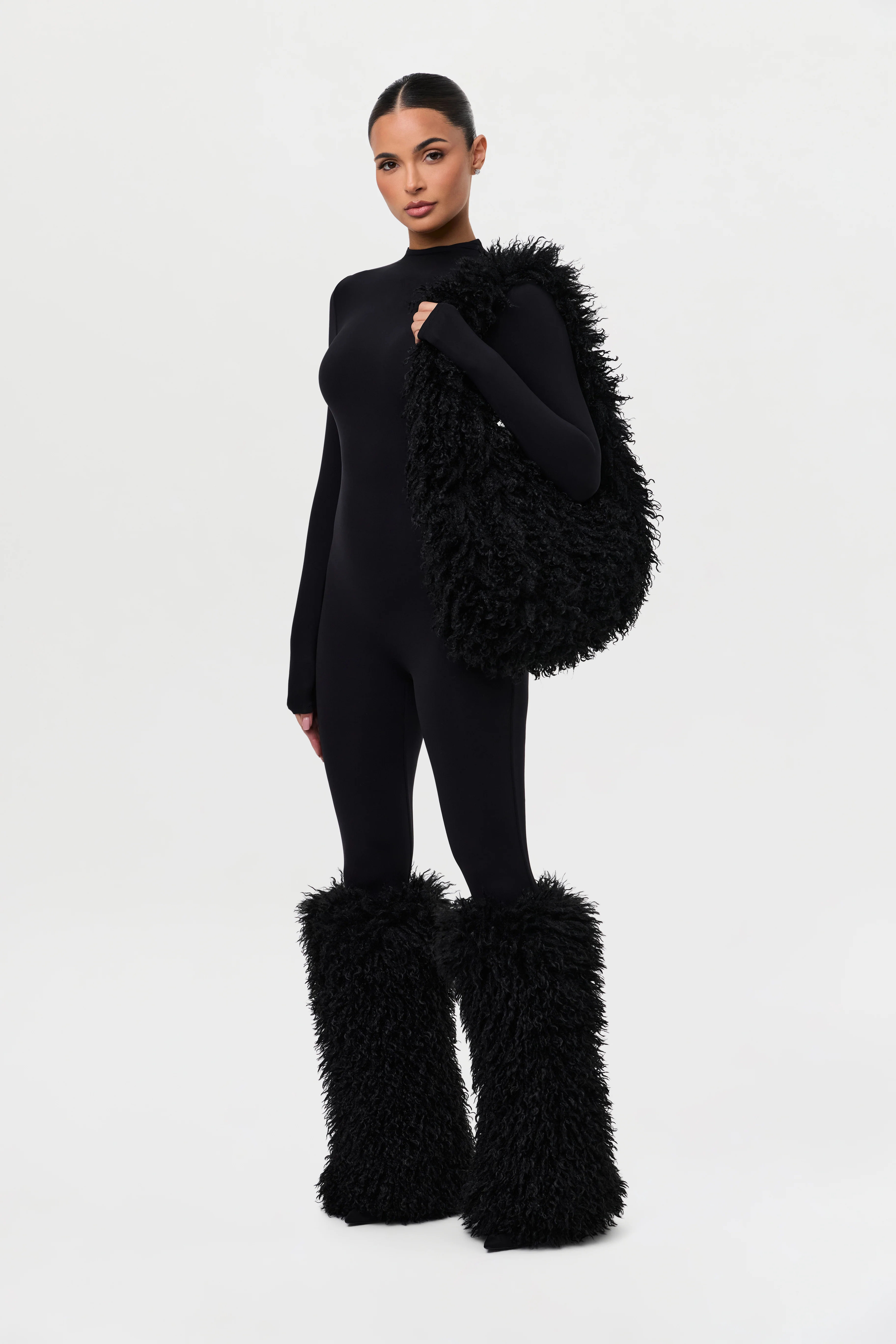 Faux Fur Plush Shoulder Bag - Image 3