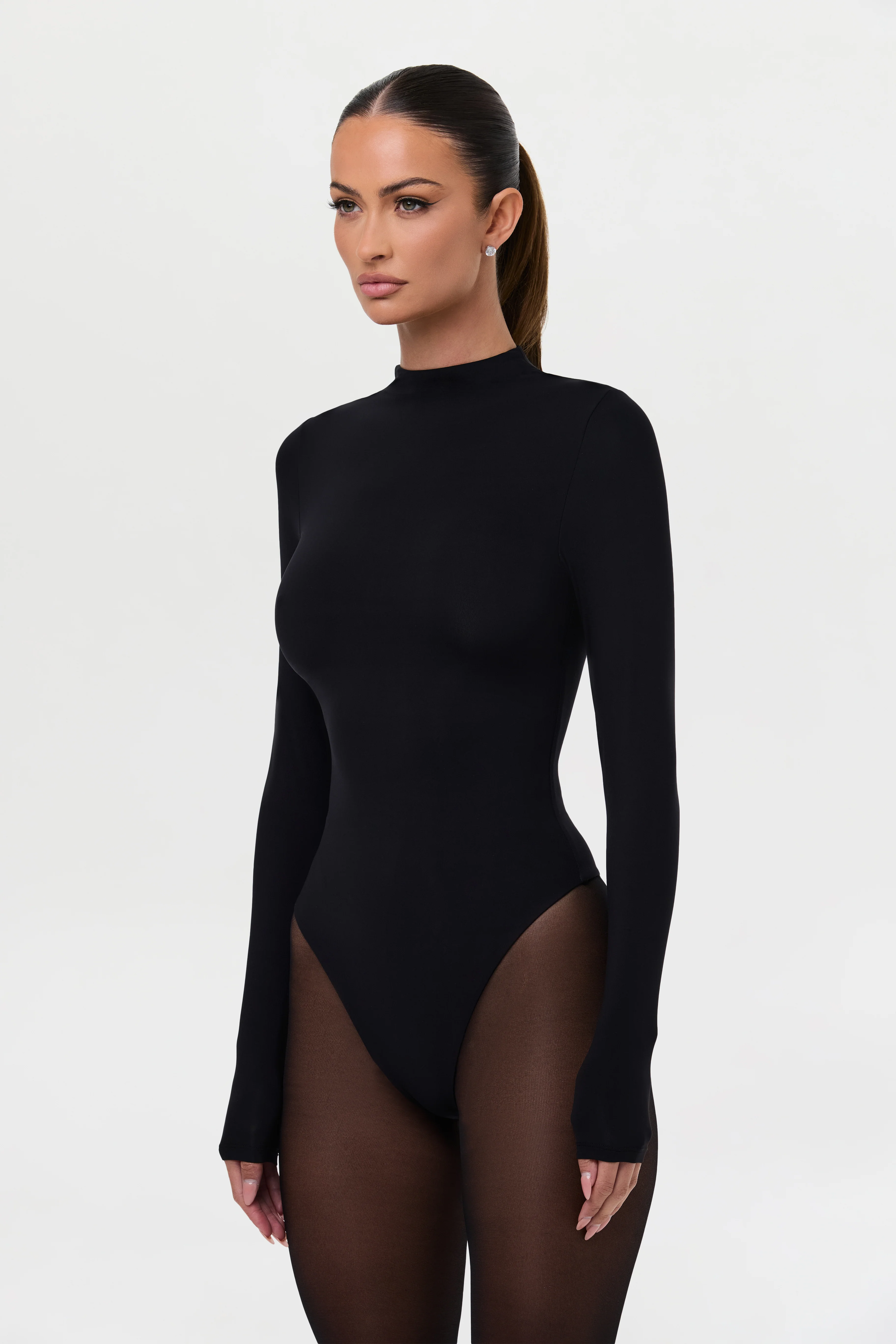 Naked Mock Neck Bodysuit - Image 33