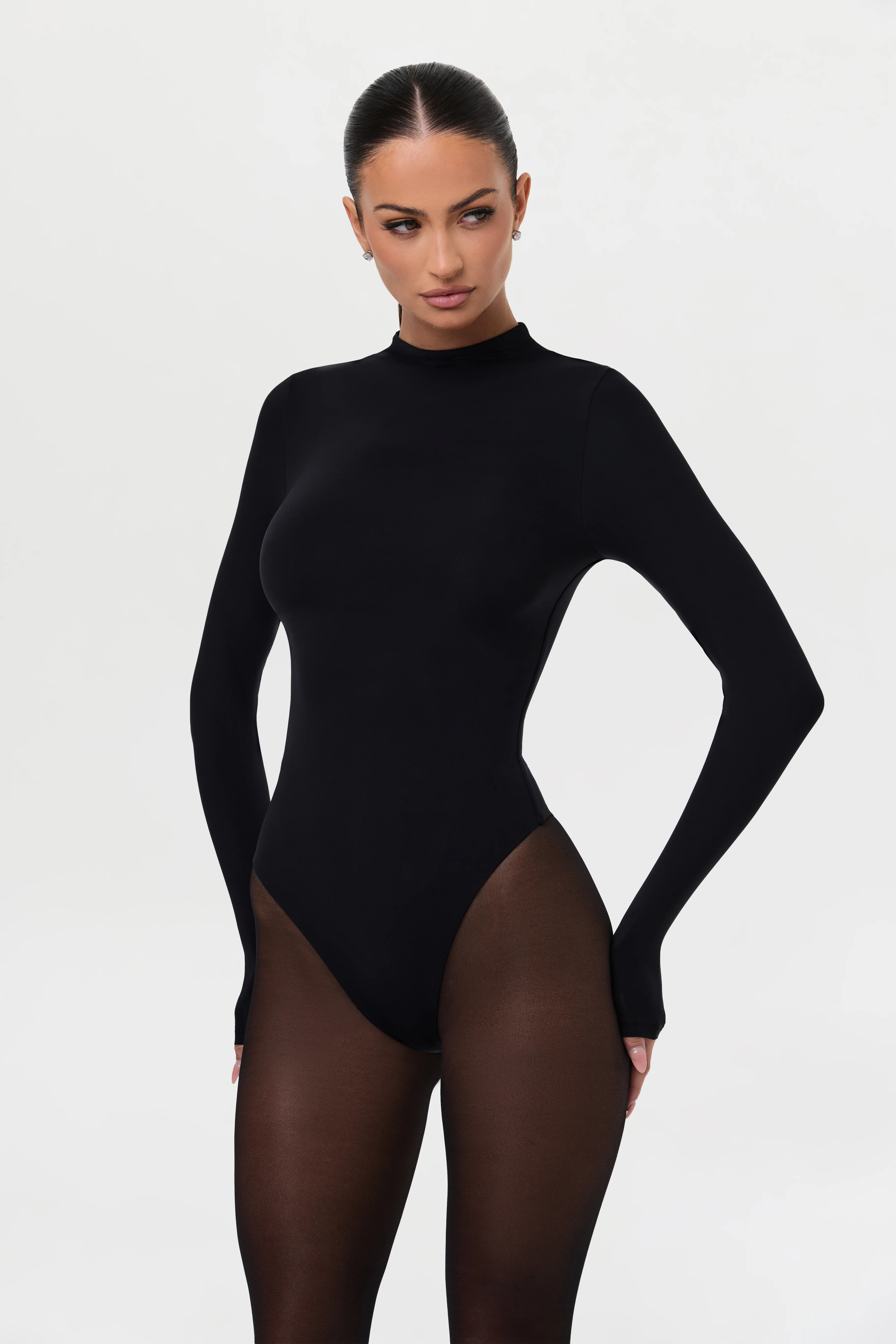 Naked Mock Neck Bodysuit - Image 38