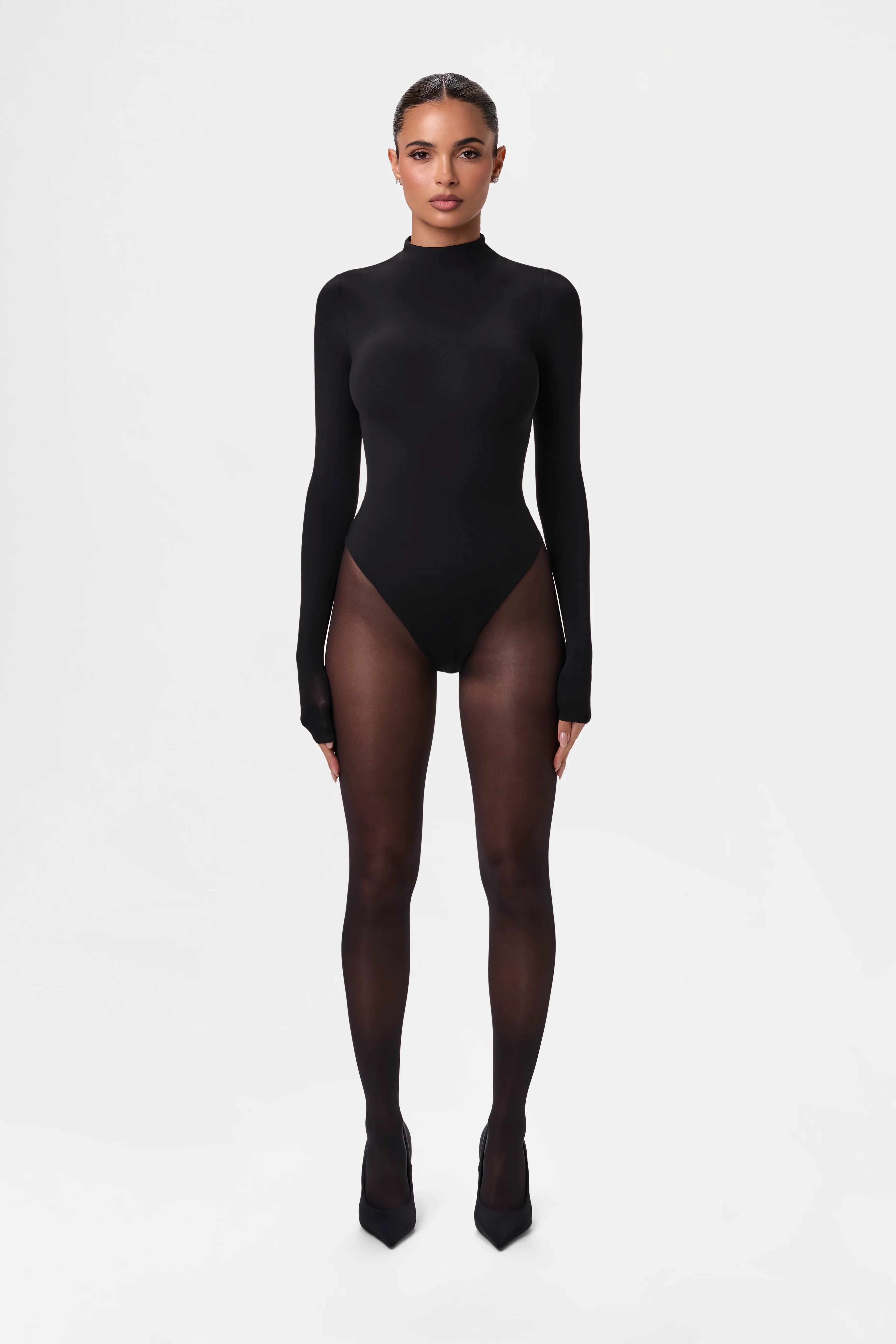 Naked Mock Neck Bodysuit - Image 41