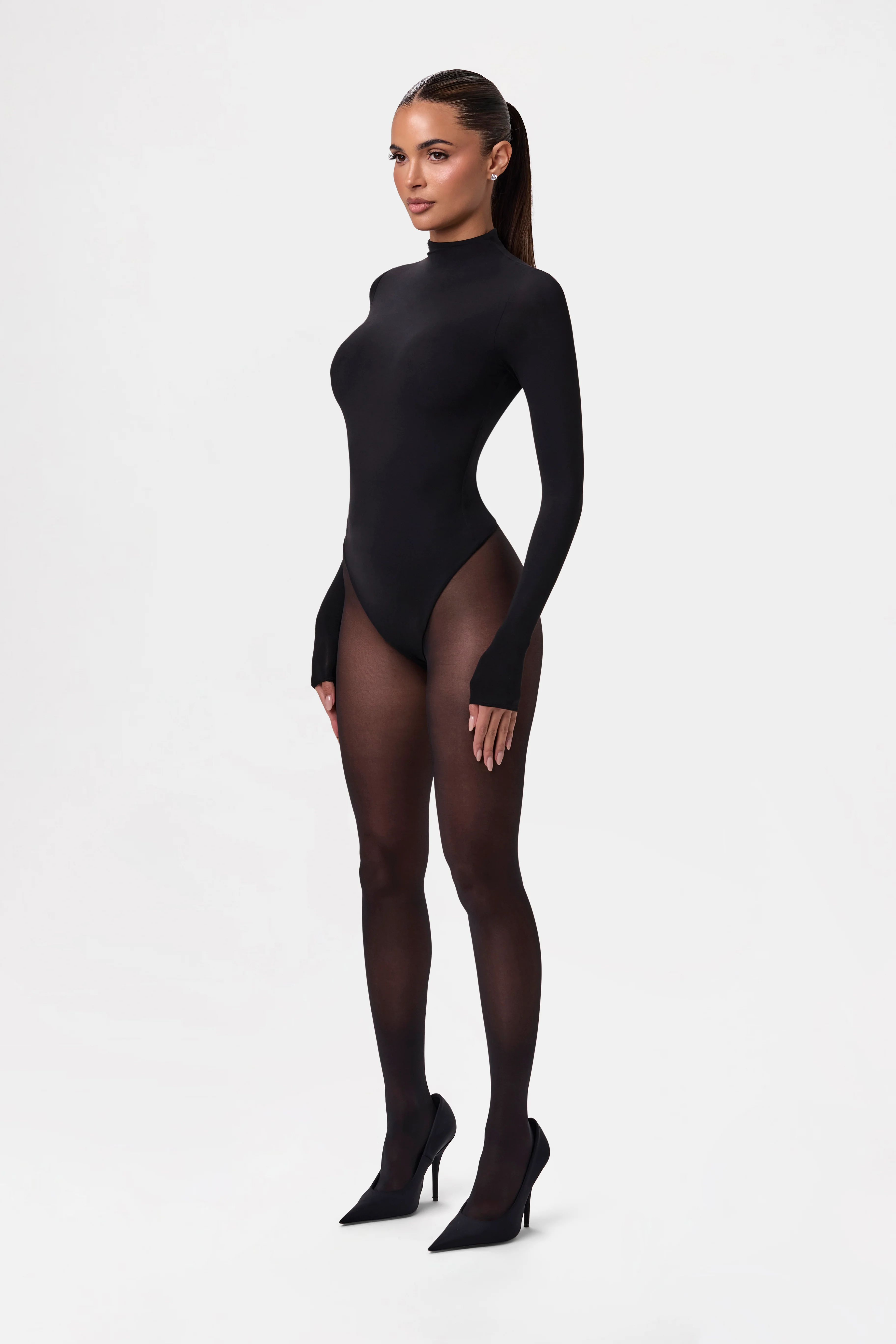 Naked Mock Neck Bodysuit - Image 42