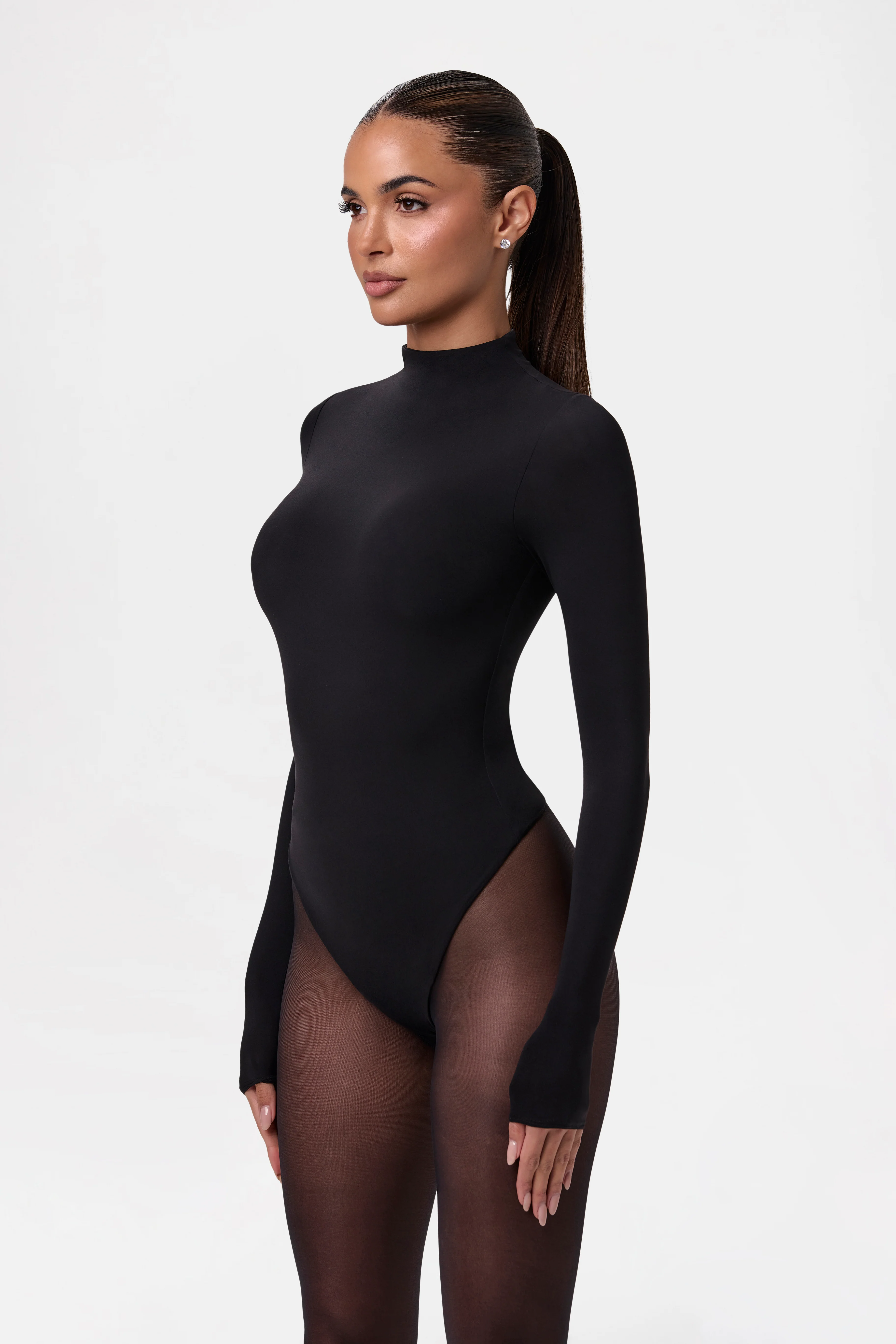 Naked Mock Neck Bodysuit - Image 43