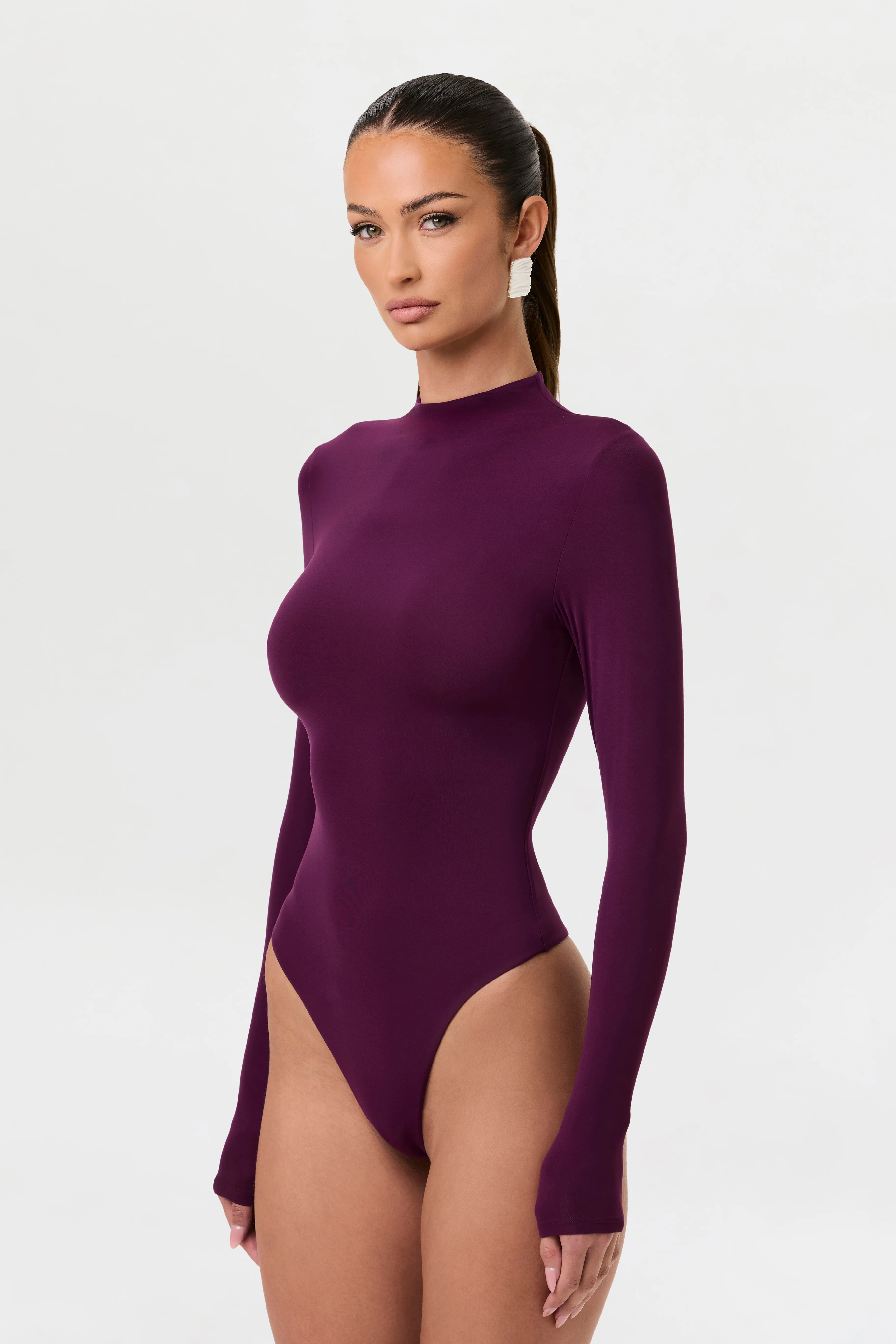 Naked Mock Neck Bodysuit - Image 52