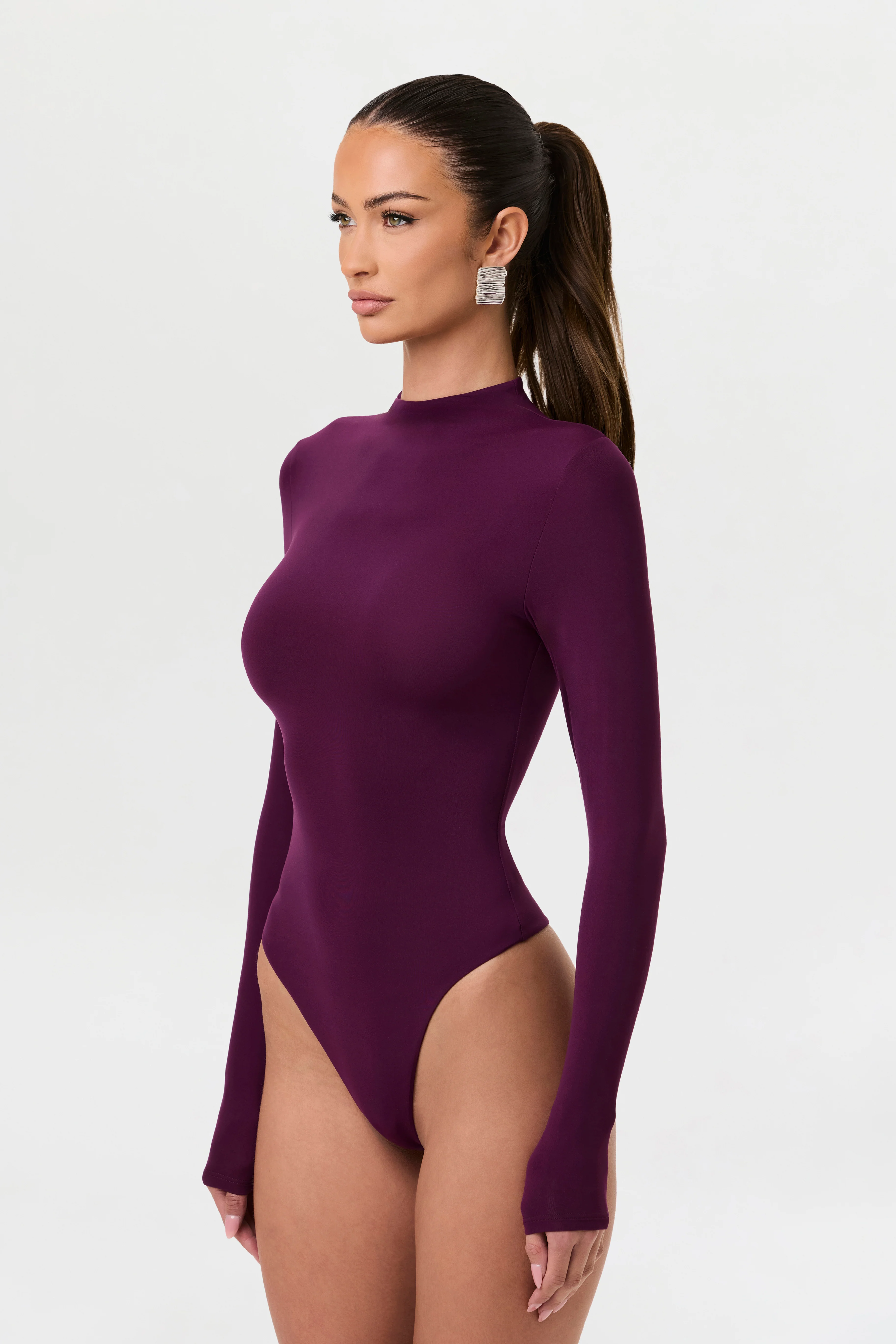 Naked Mock Neck Bodysuit - Image 53
