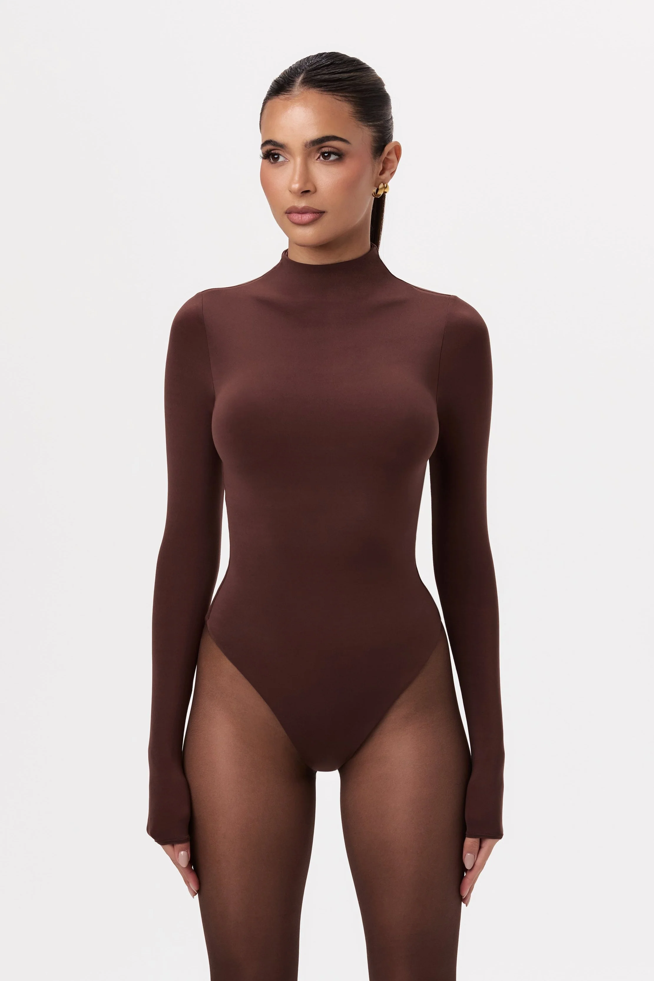 Naked Mock Neck Bodysuit - Image 62