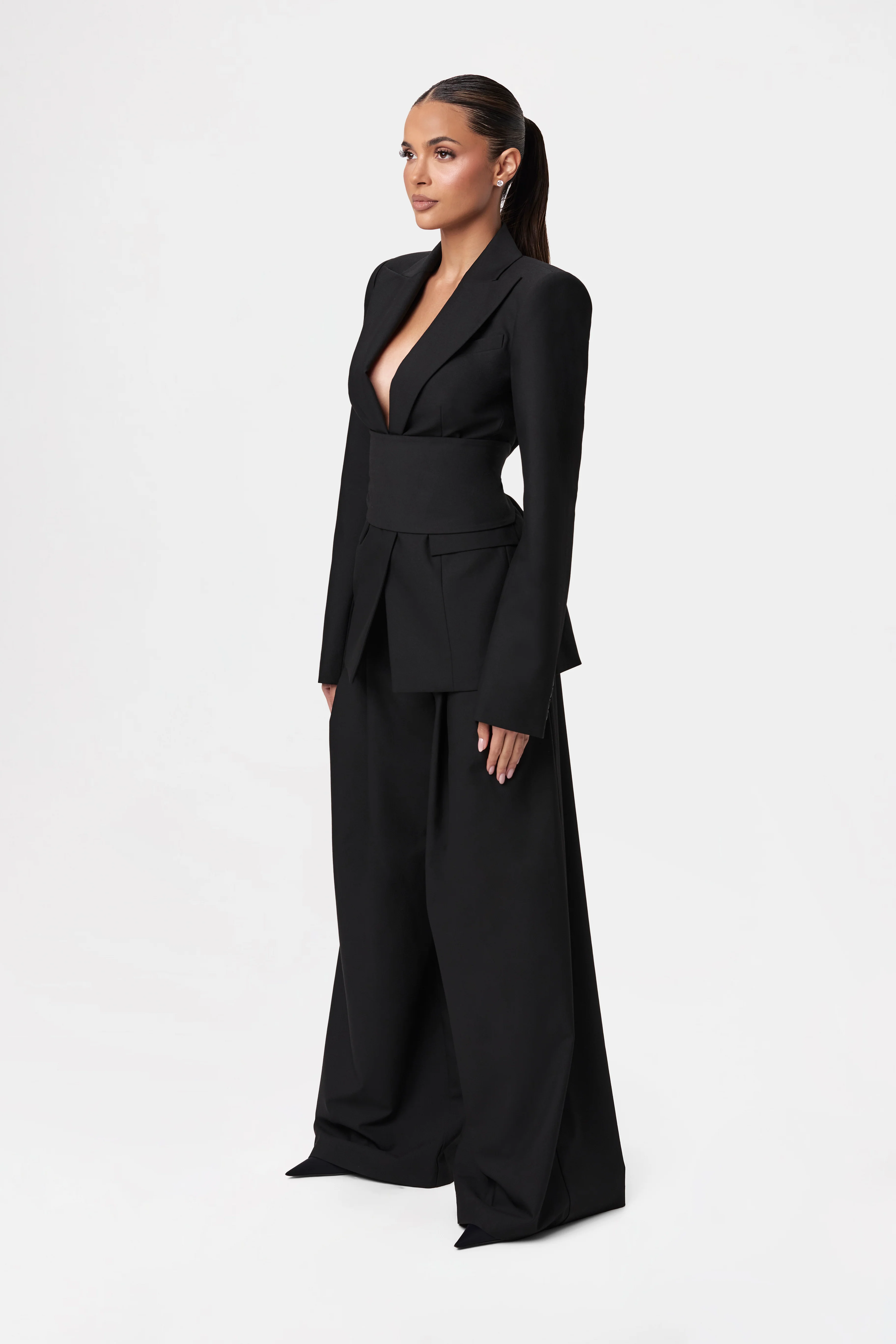 Suiting Pleated Wide-Leg Pant - Image 11