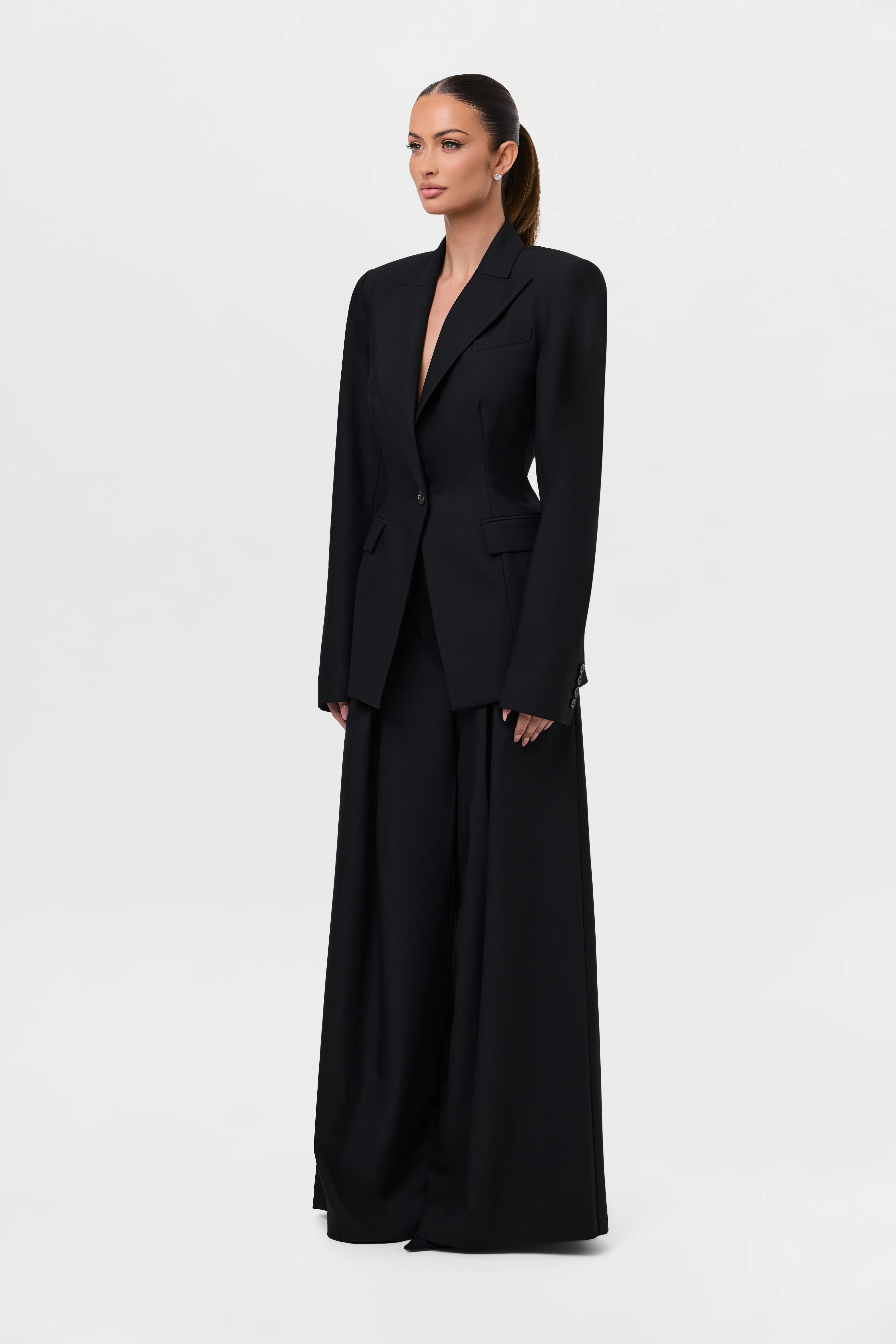 Suiting Pleated Wide-Leg Pant - Image 7