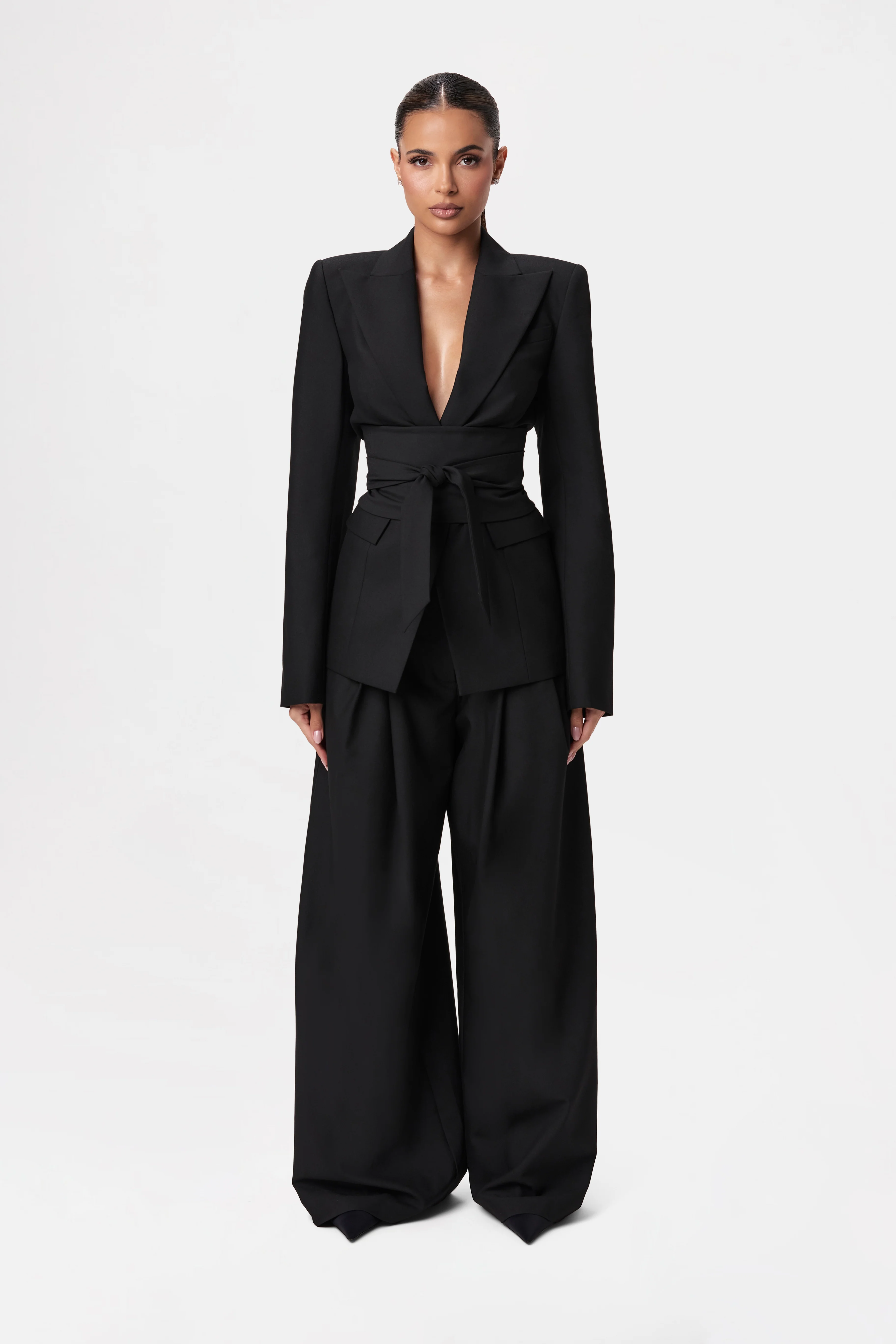 Suiting Pleated Wide-Leg Pant - Image 8