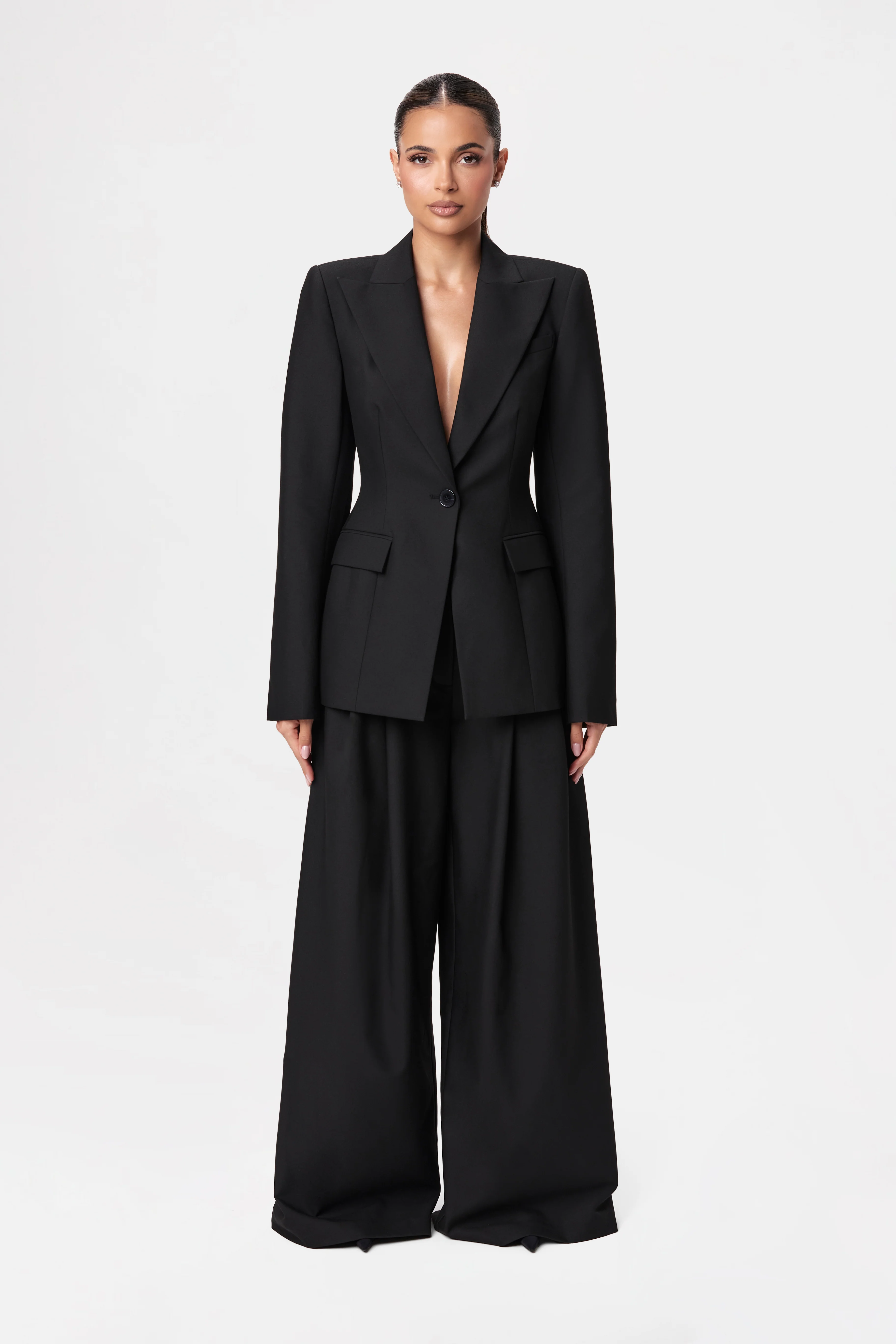 Suiting Pleated Wide-Leg Pant - Image 9
