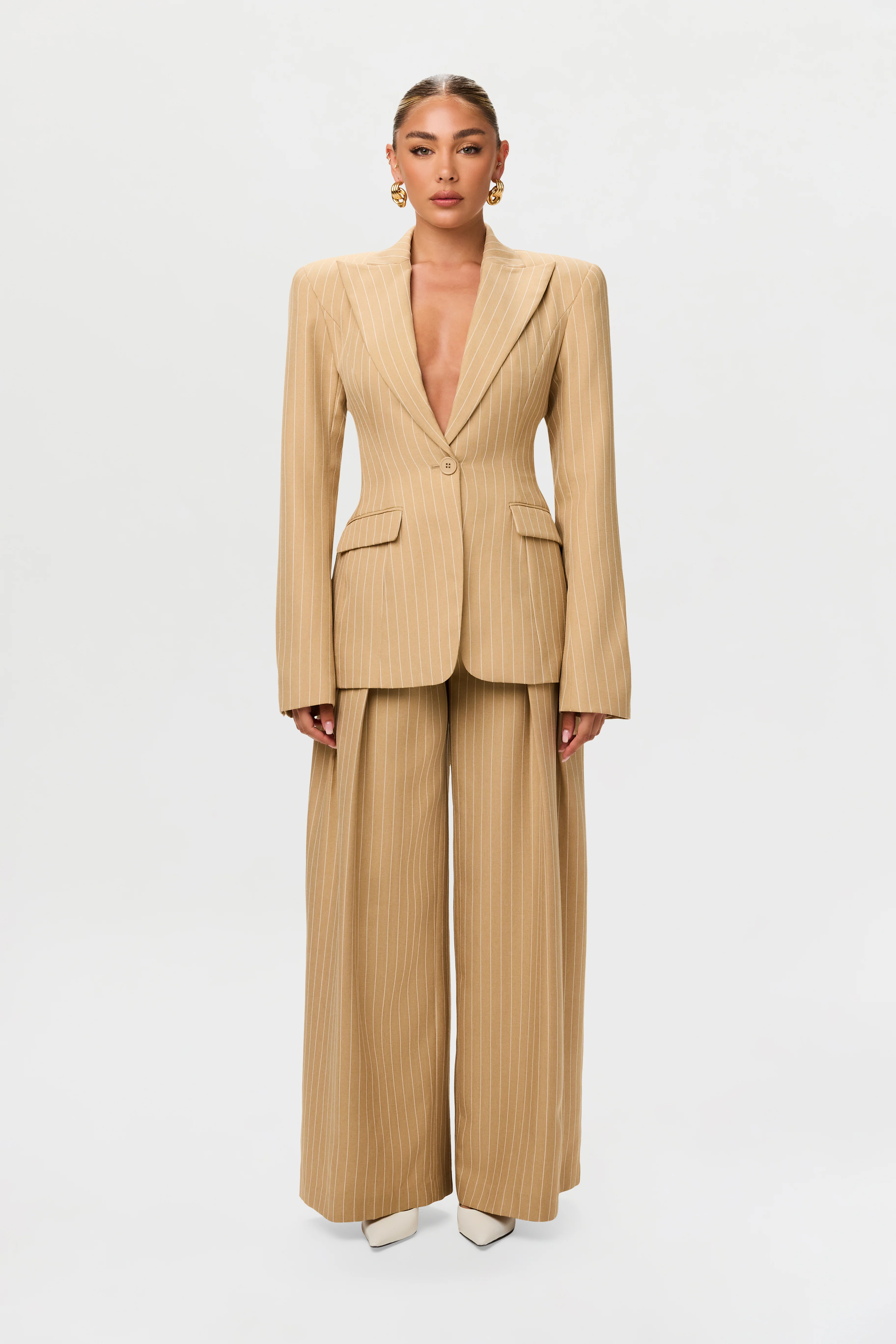 Suiting Pinstripe Wide-Leg Pant - Image 14