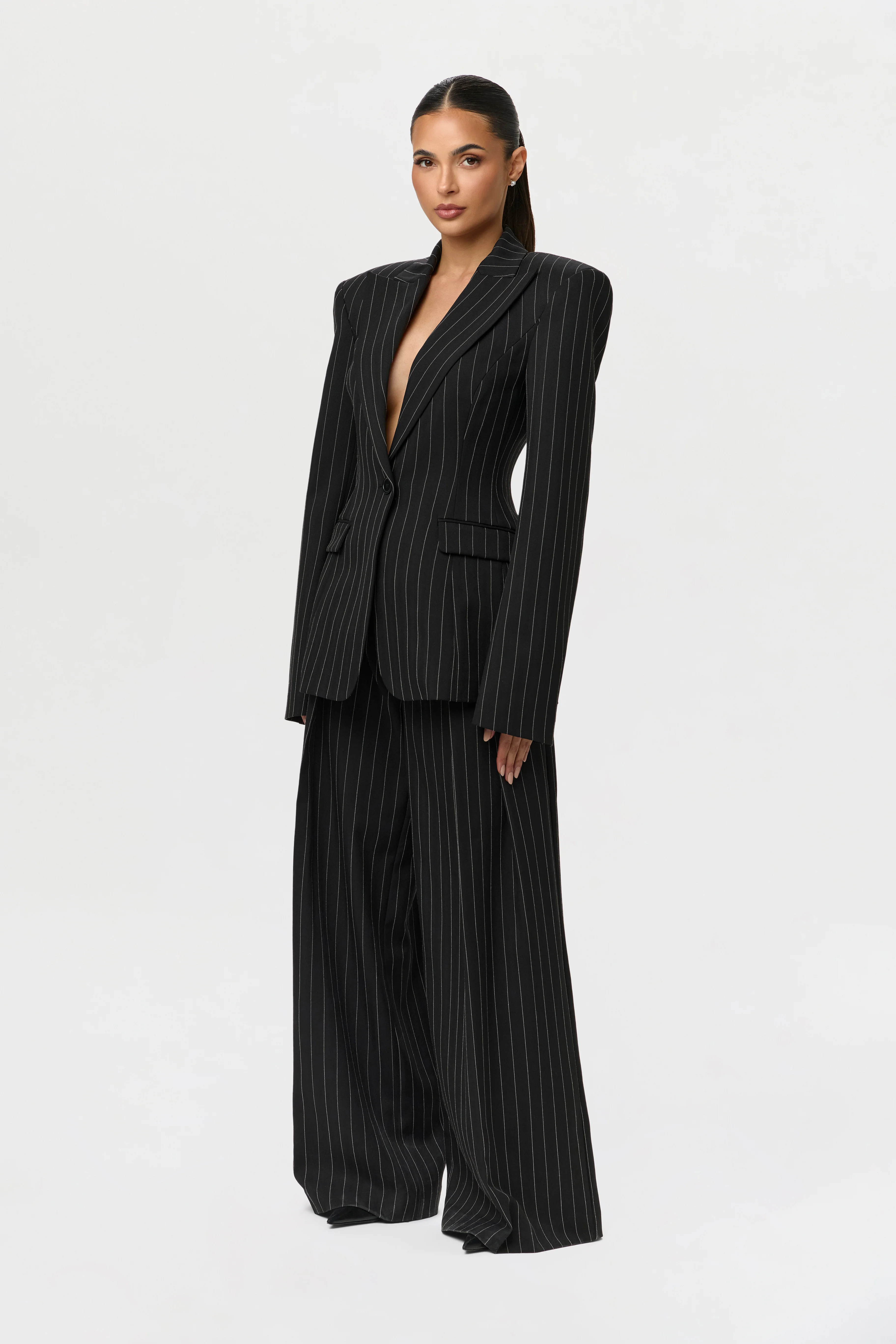 Suiting Pinstripe Wide-Leg Pant - Image 5
