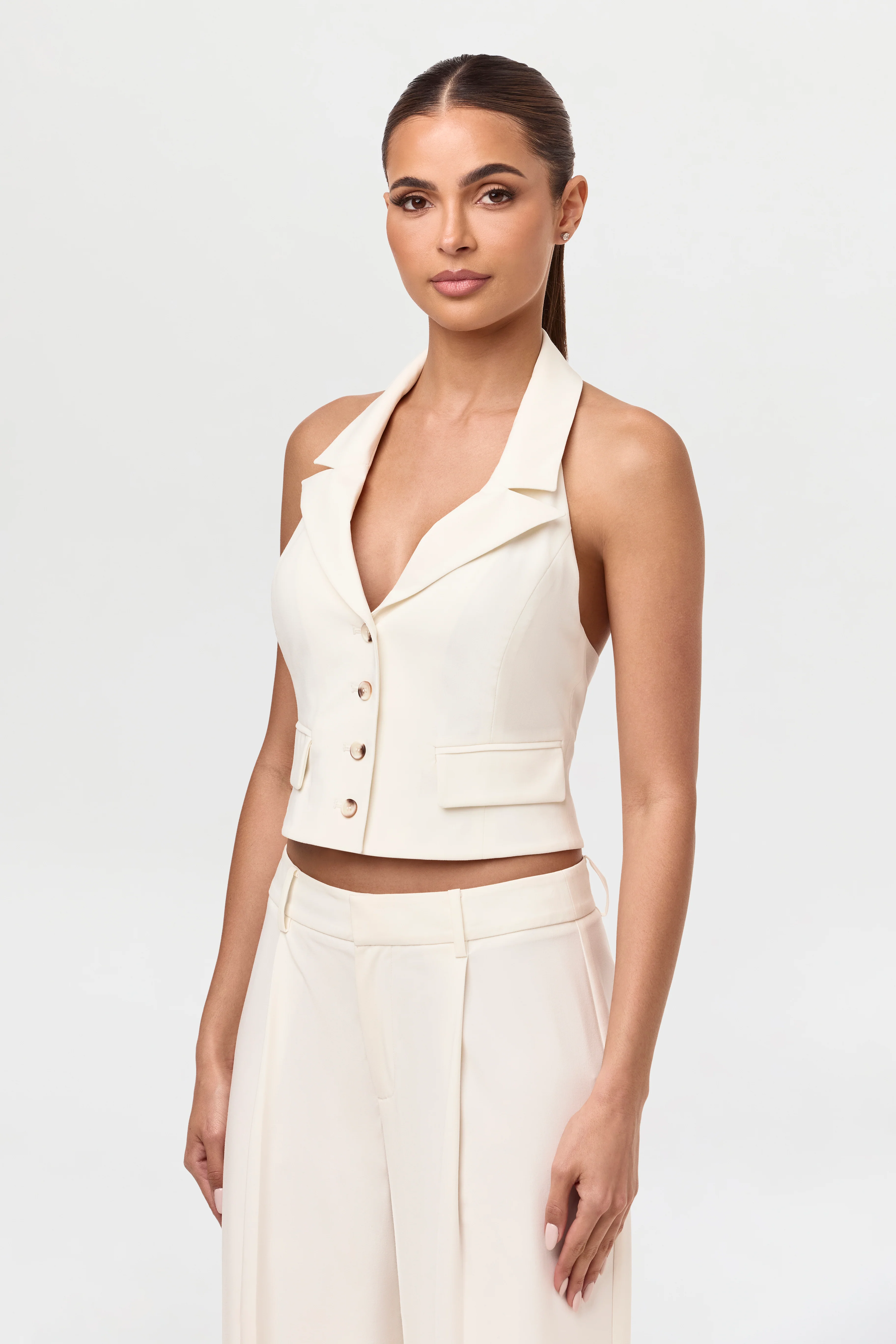 Tuxedo Halter Suit Vest - Image 4
