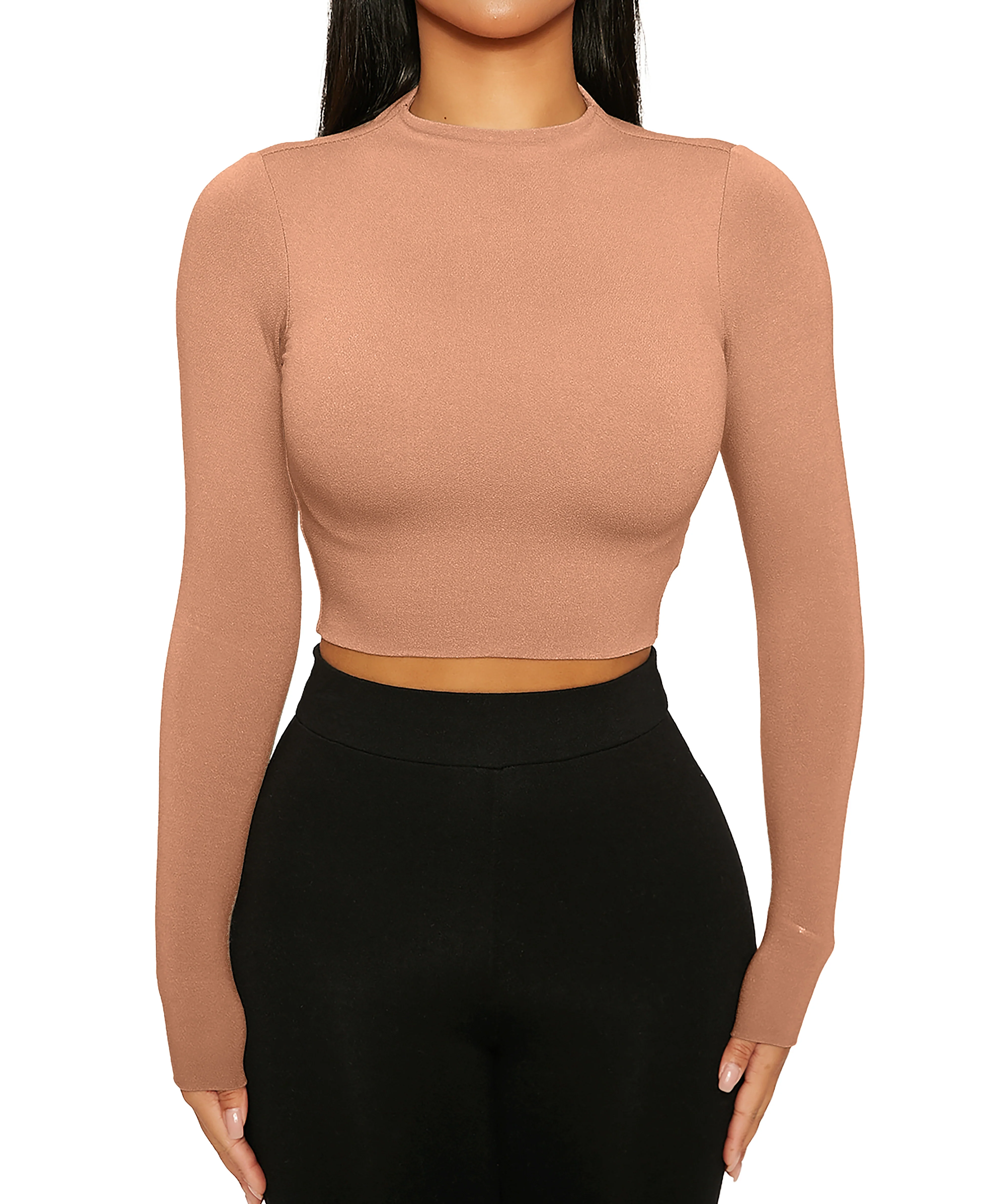 NW Mock Neck Crop Top - Image 13
