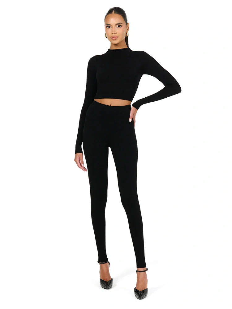 NW Mock Neck Crop Top - Image 3