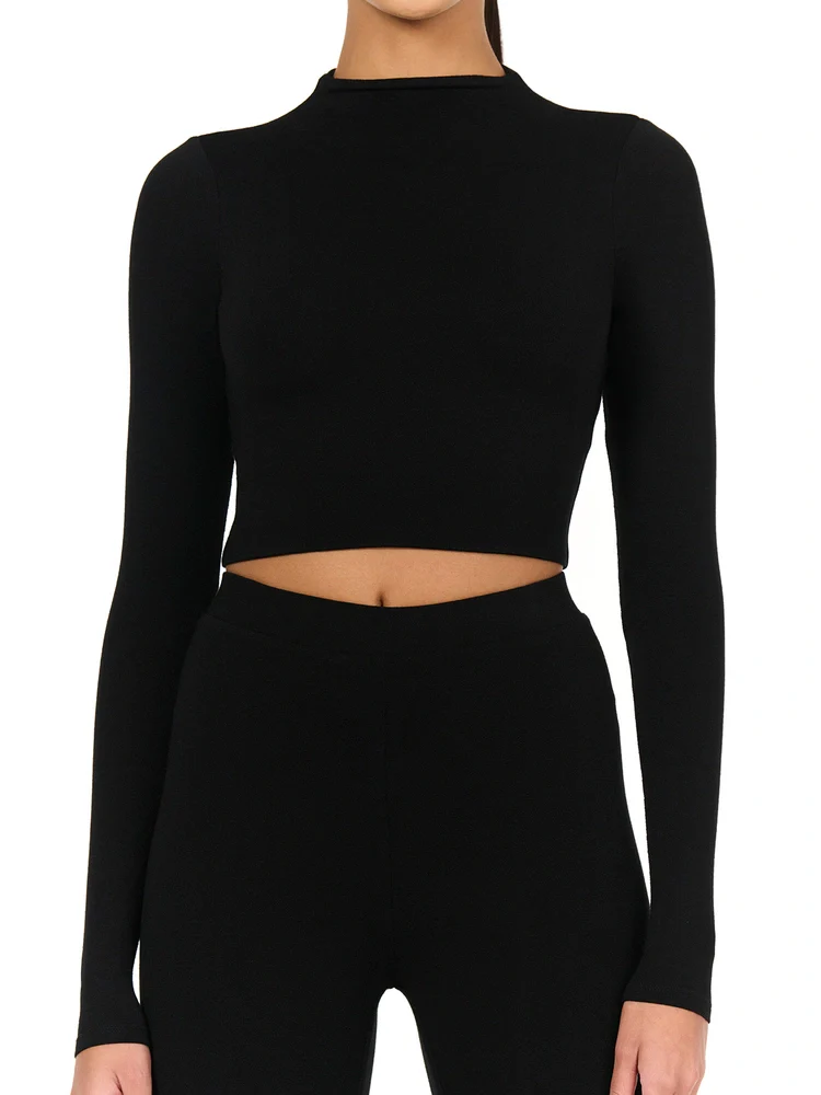 NW Mock Neck Crop Top - Image 4