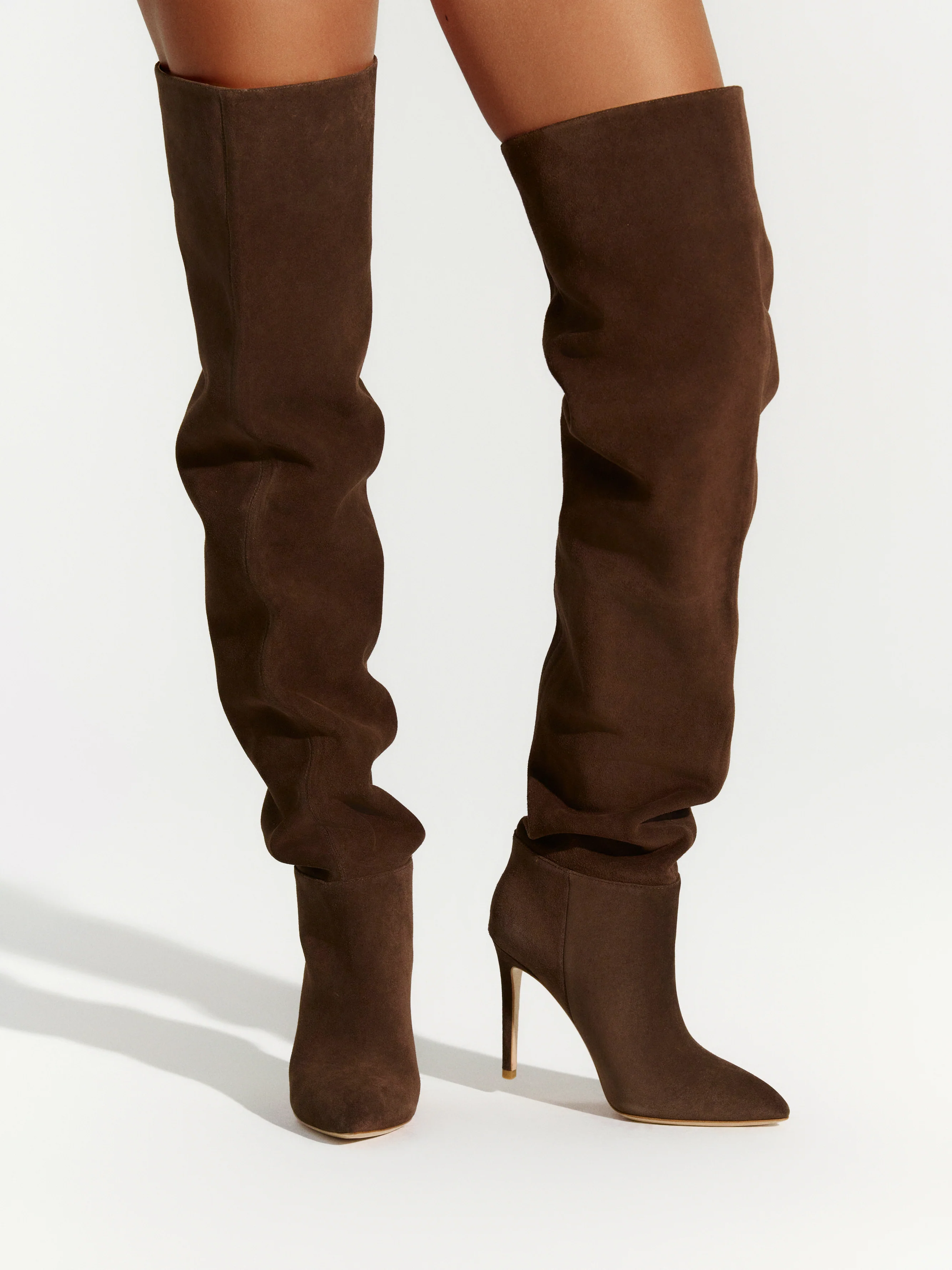 Suede Thigh High Boot - Image 10