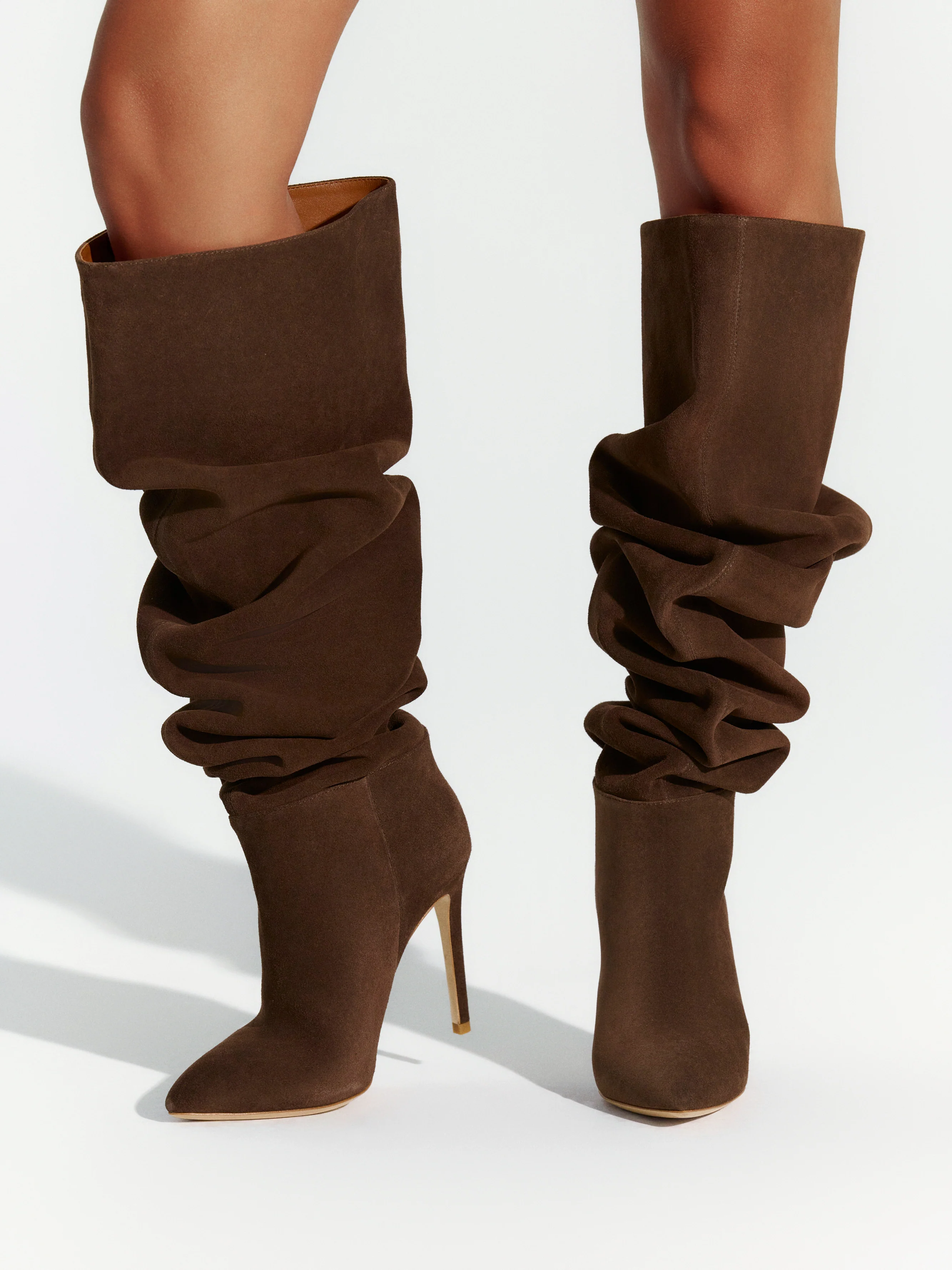Suede Thigh High Boot - Image 12