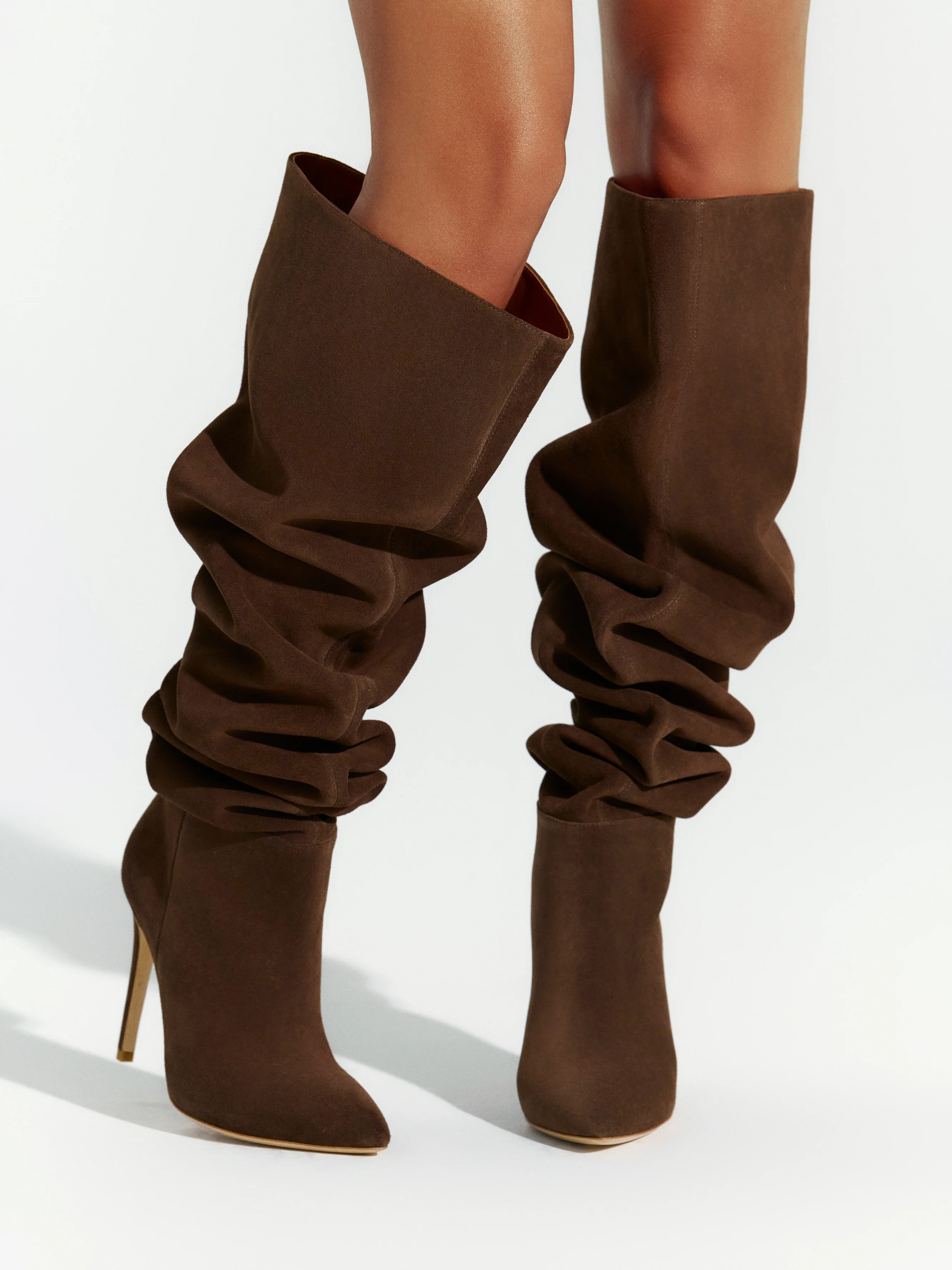 Suede Thigh High Boot - Image 13