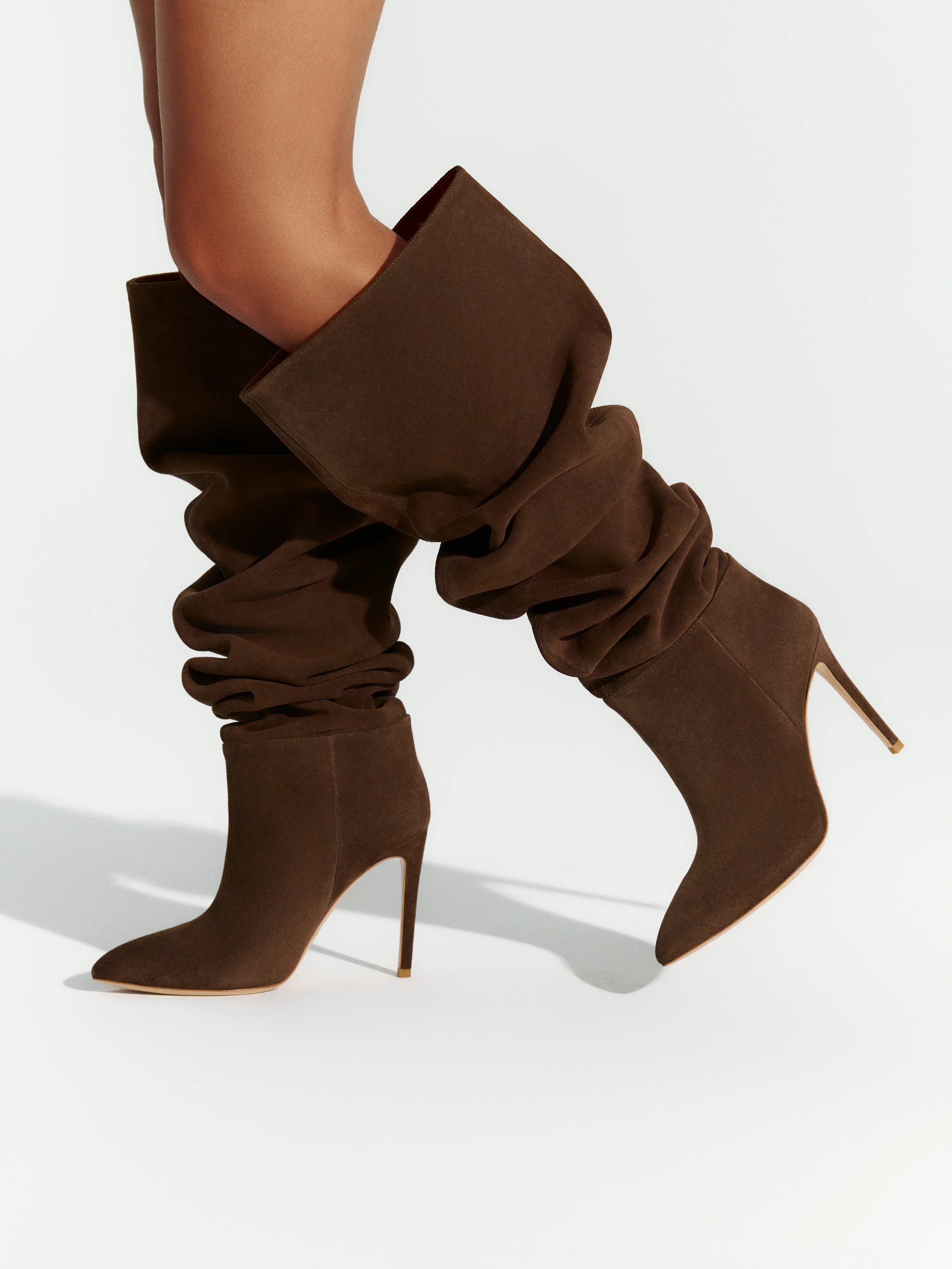 Suede Thigh High Boot - Image 14