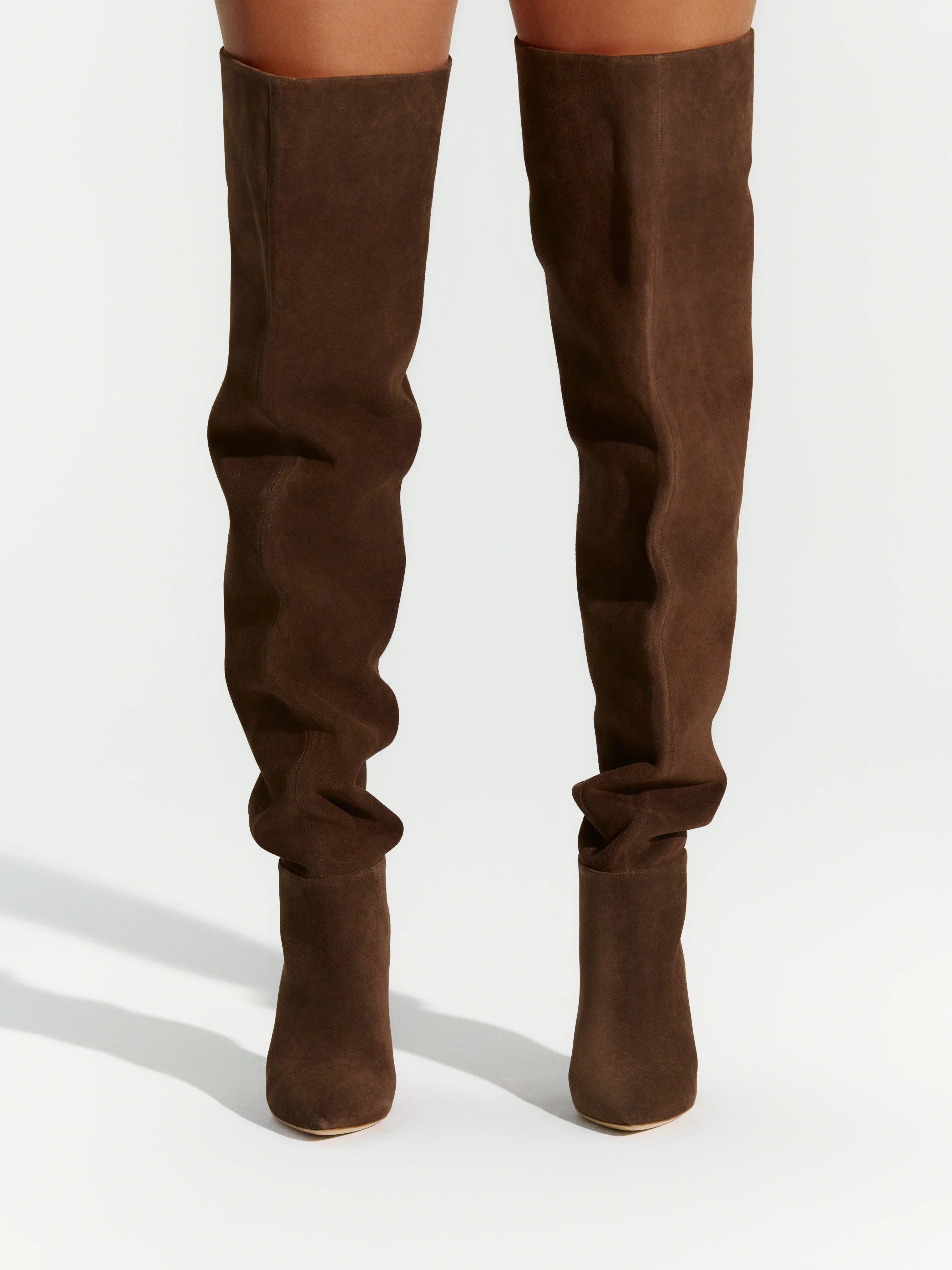 Suede Thigh High Boot - Image 15