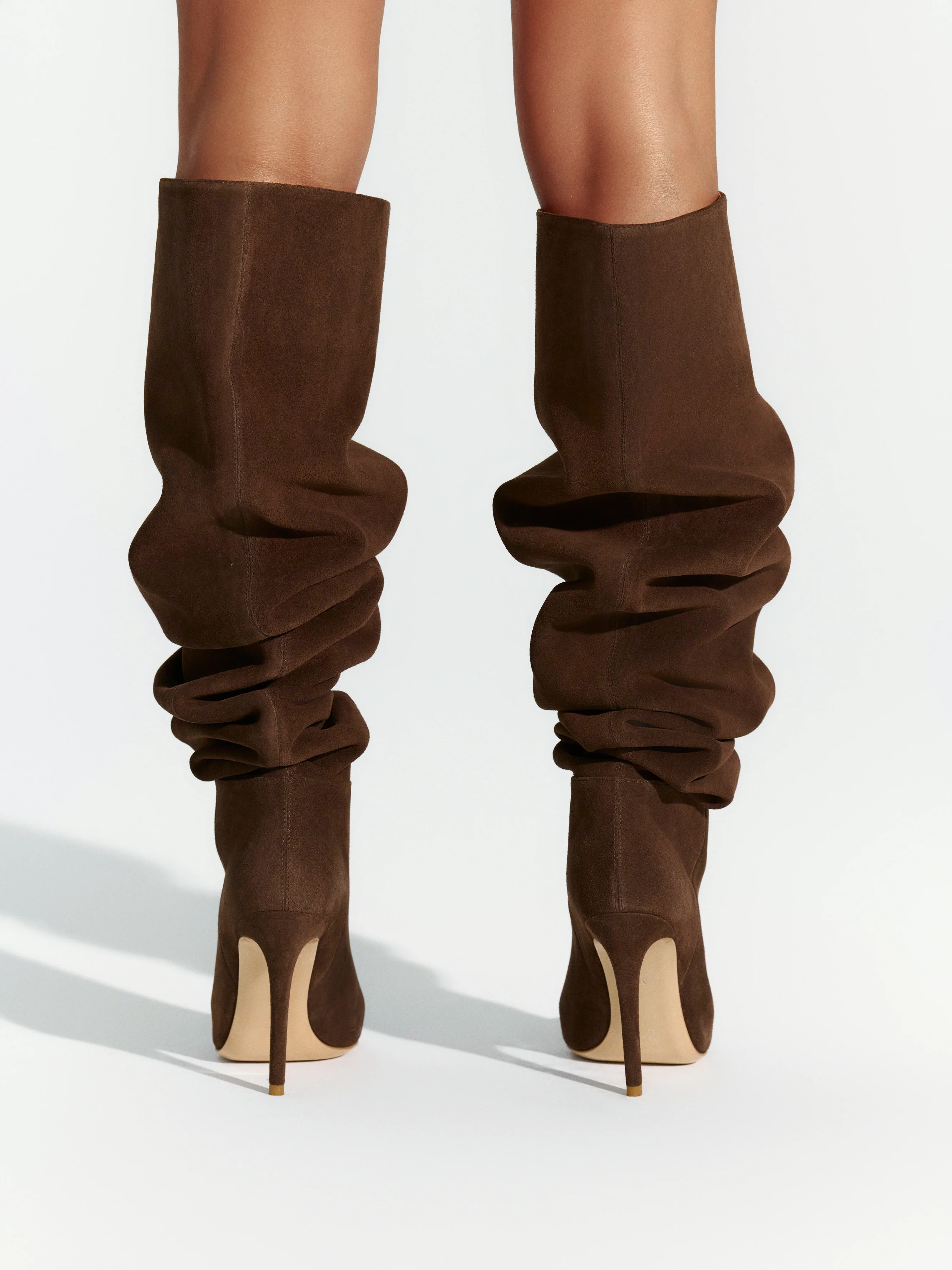Suede Thigh High Boot - Image 17