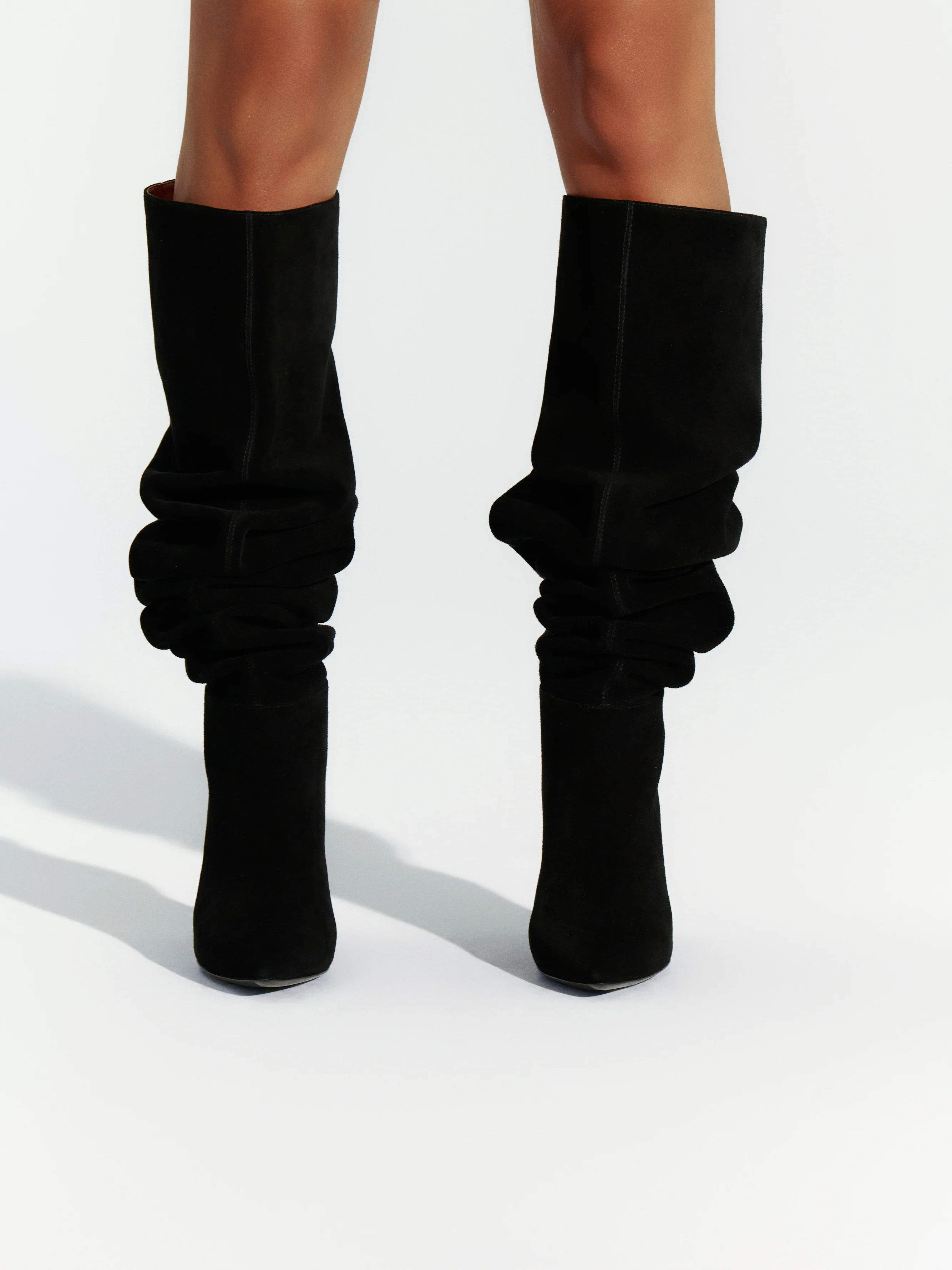 Suede Thigh High Boot - Image 21