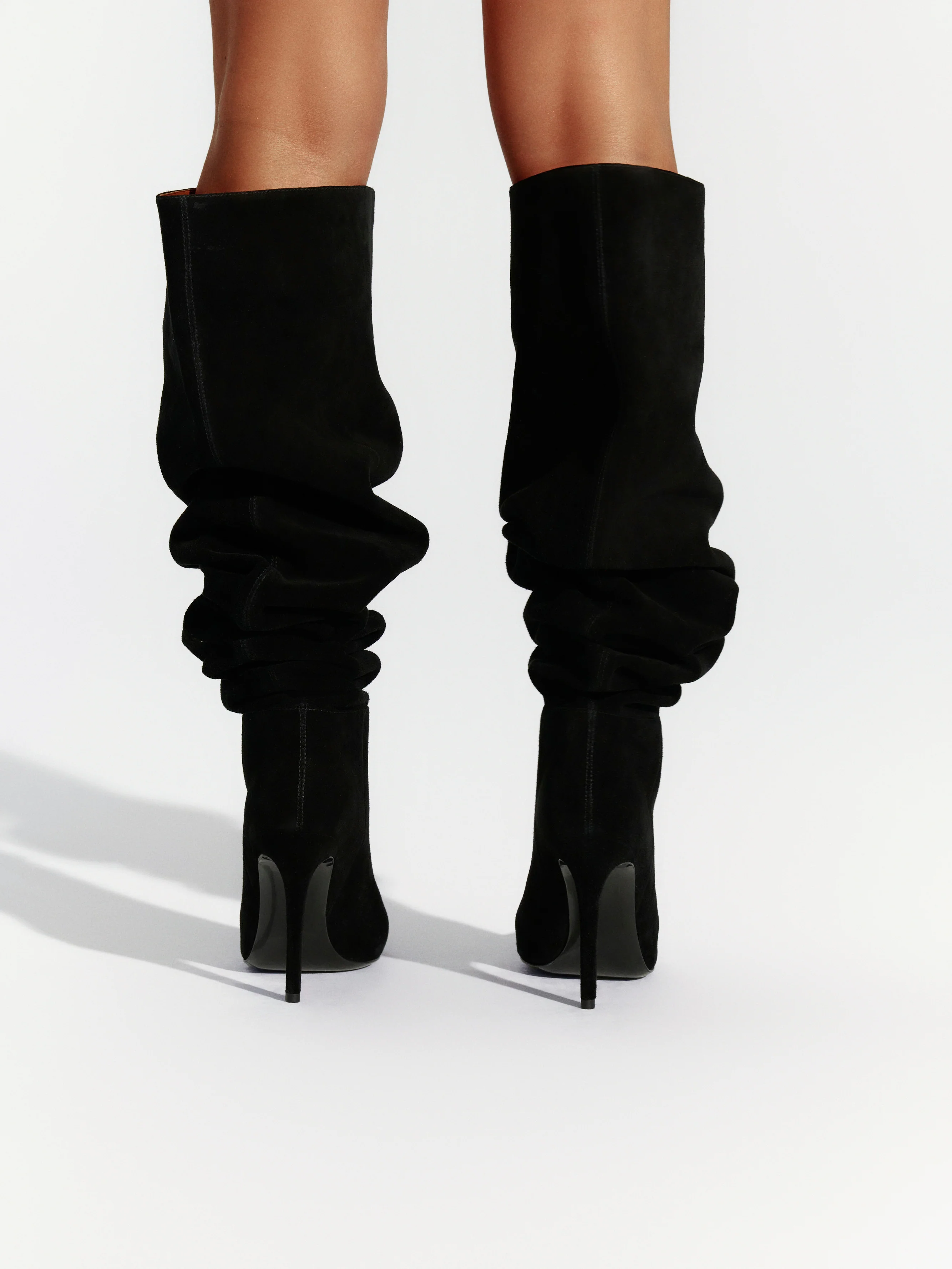 Suede Thigh High Boot - Image 24