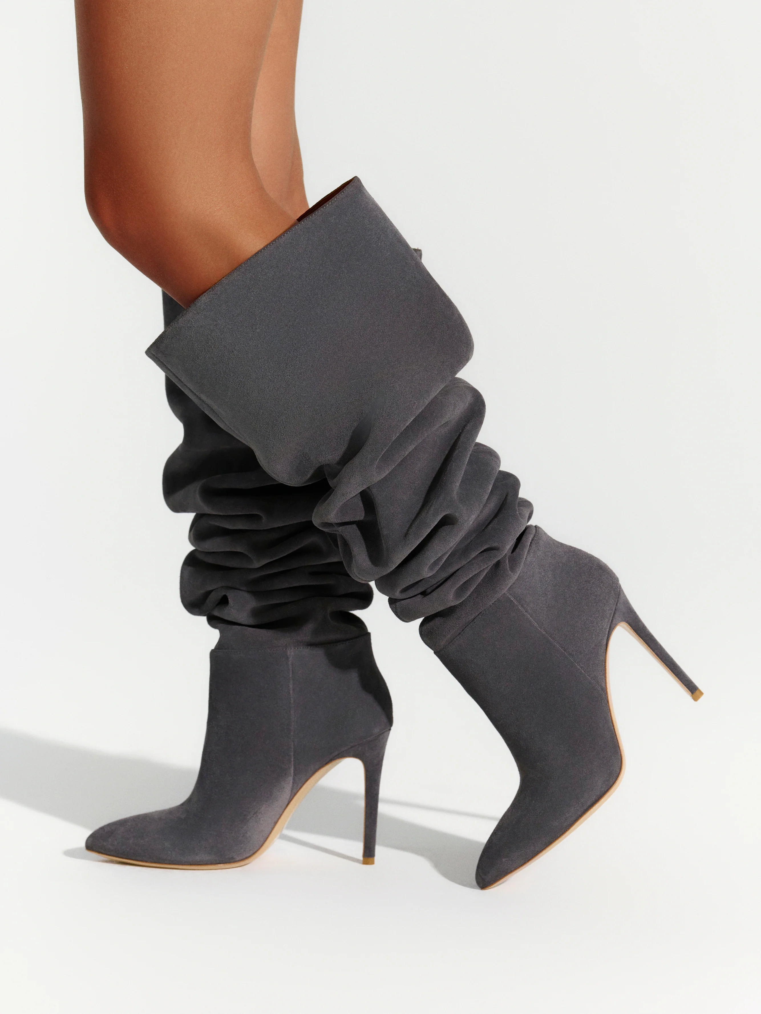 Suede Thigh High Boot - Image 5